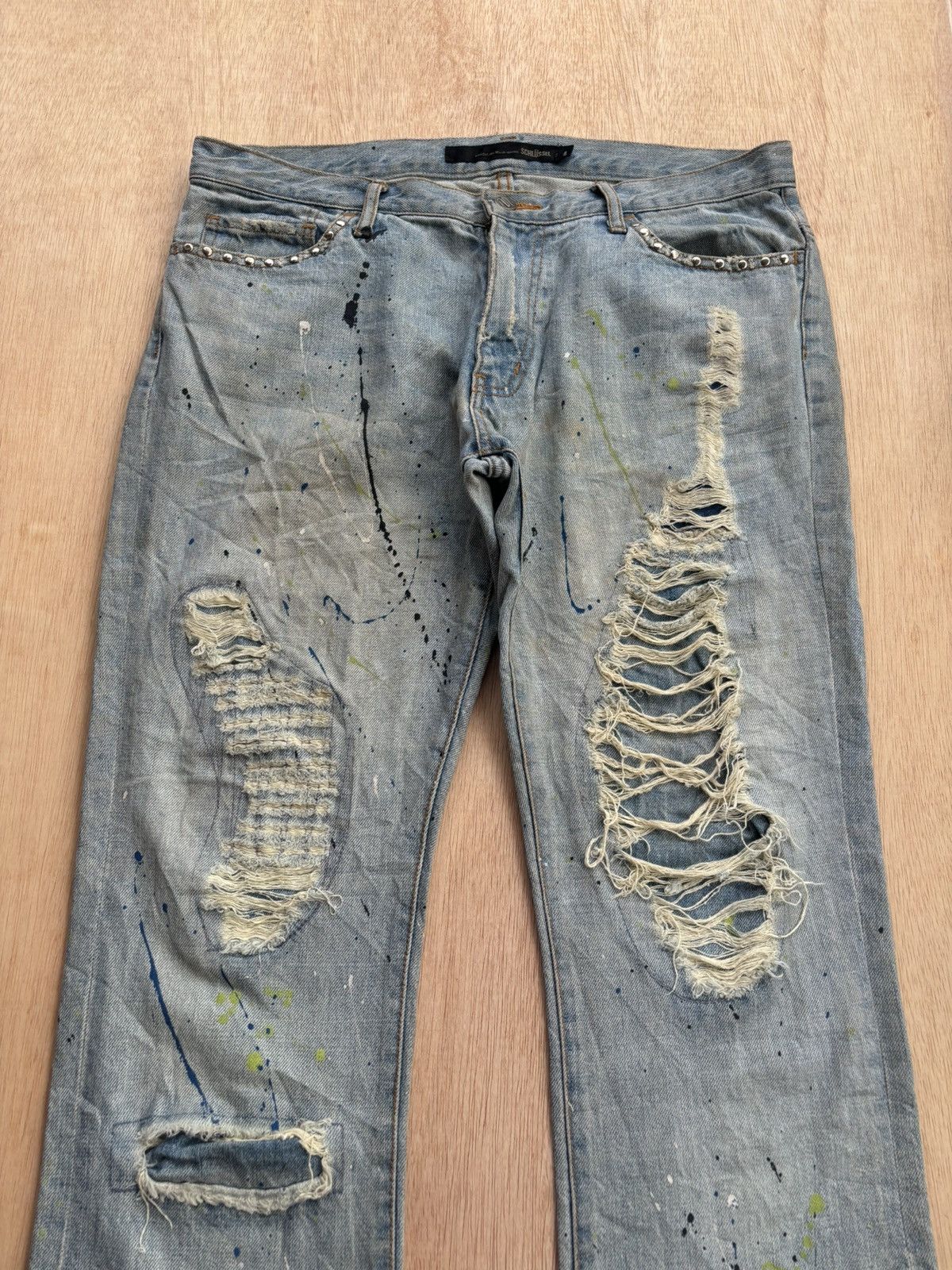 If Six Was Nine Distressed Denim Schlussel Ifsixwasnine Lgb style Bootcut Size US 34 / EU 50 - 4 Thumbnail