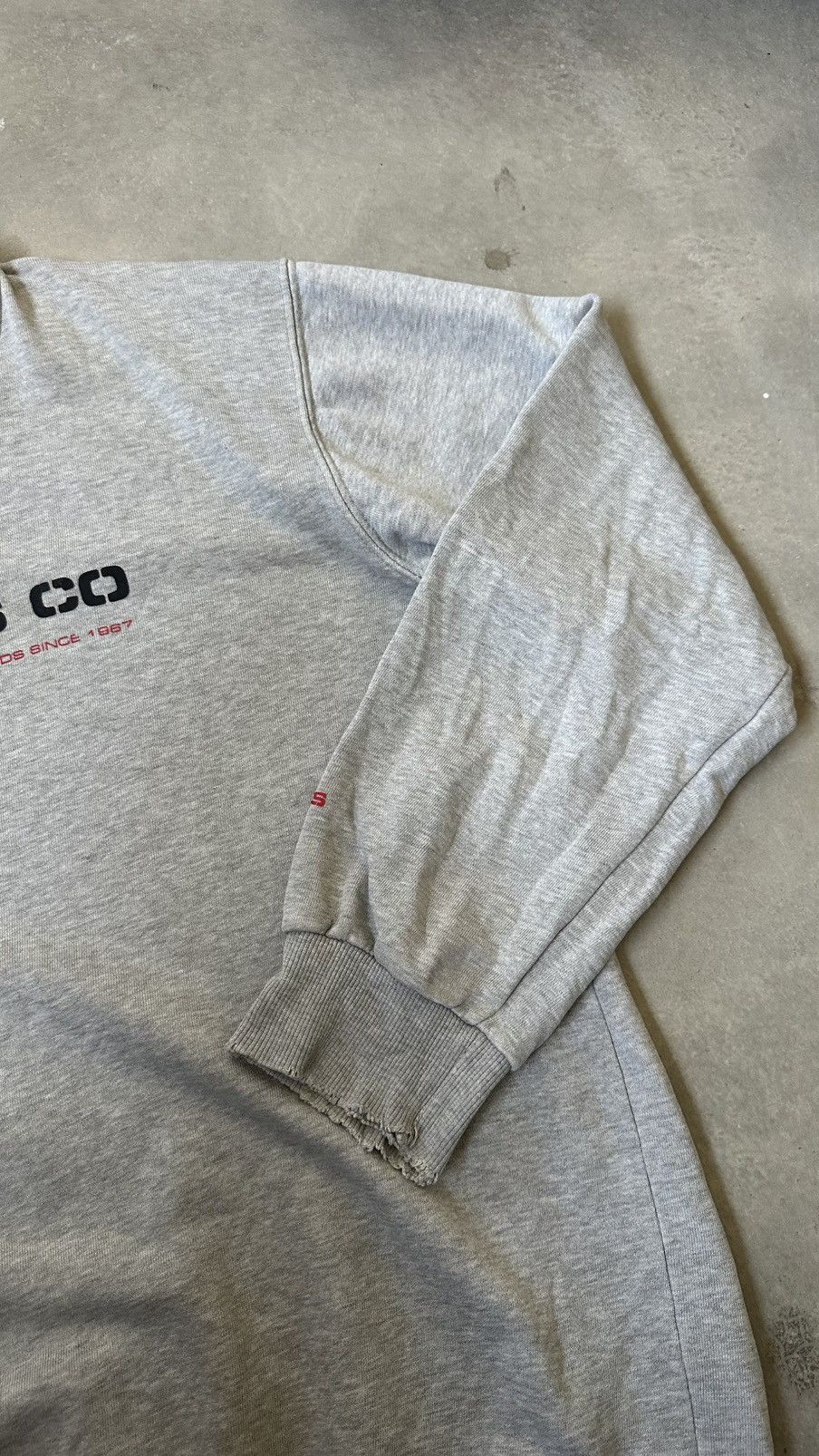 Polo Ralph Lauren VINTAGE POLO JEANS CO RALPH LAUREN DISTRESSED SWEATSHIRT Size US L / EU 52-54 / 3 - 3 Thumbnail