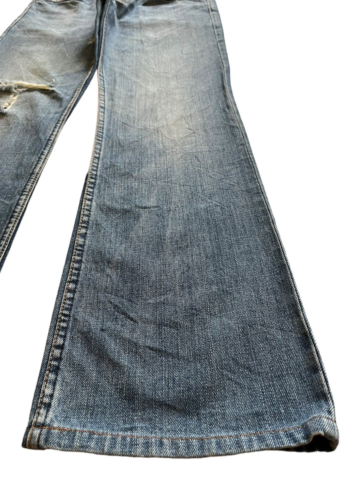 Japanese Brand Vintage Japanese Brand Faded Wash Distressed Flared Jeans Size US 29 - 7 Thumbnail
