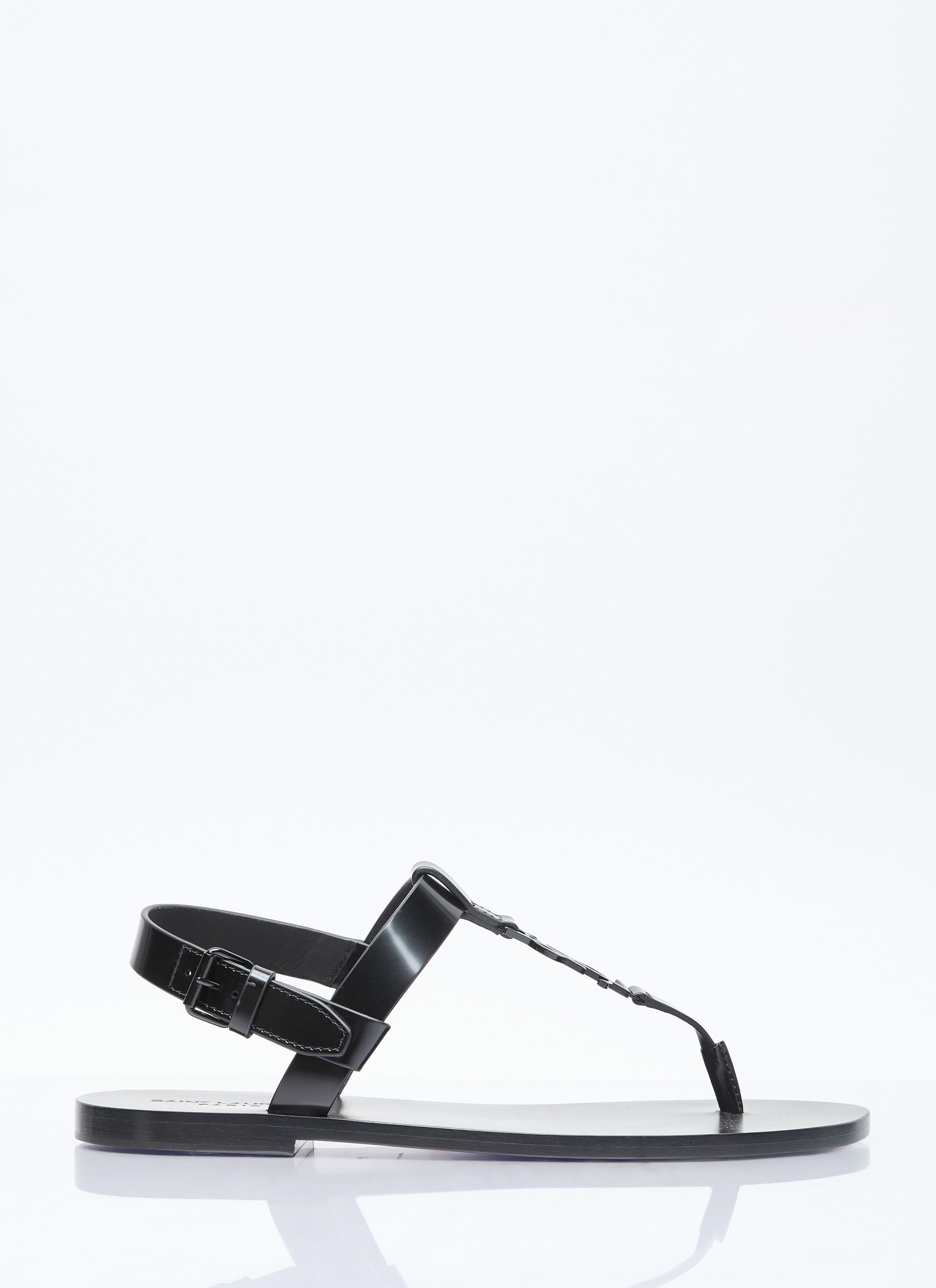Saint Laurent Paris o1b1hav110526 775804 Cassandre Sandals in Glazed Leather Size US 10 / EU 43 - 1 Thumbnail