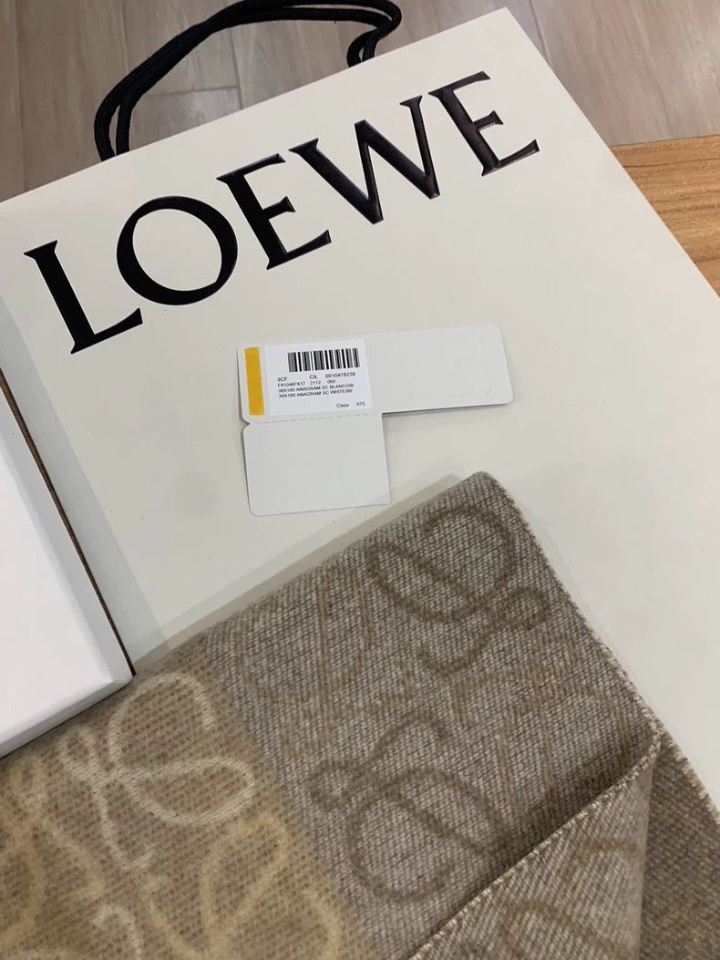 Loewe LOEWE Double-sided cashmere scarf with chessboard pattern Size ONE SIZE - 5 Thumbnail