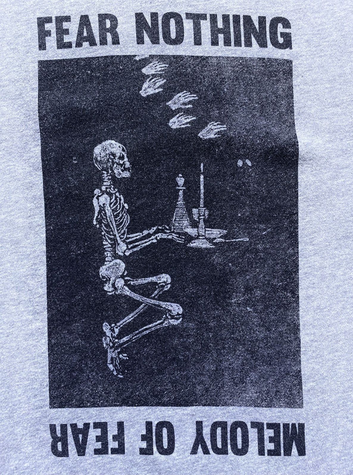 McQ Alexander McQueen McQueen Grey Printed Sweatshirt Fear Nothing Melody of Fear Size US XXL / EU 58 / 5 - 6 Thumbnail
