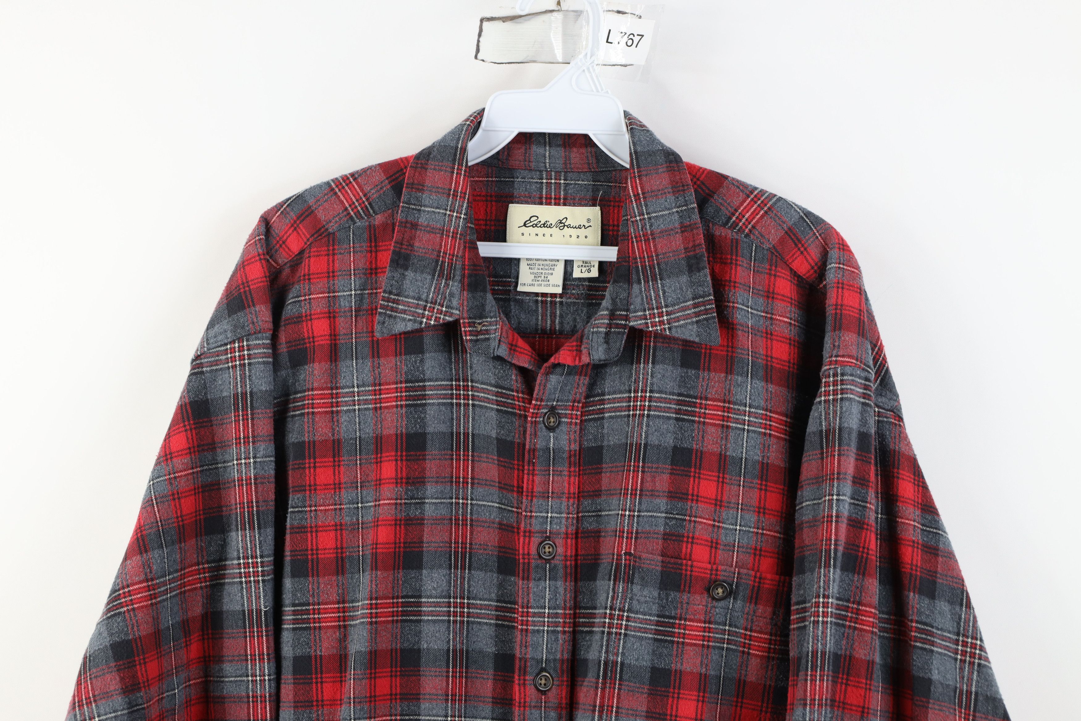 Eddie Bauer Vintage 90s Eddie Bauer Flannel Collared Button Shirt Plaid Size US L / EU 52-54 / 3 - 2 Thumbnail
