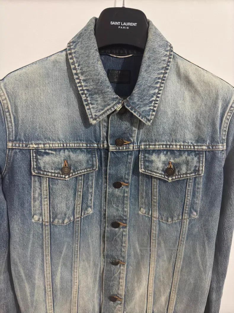 Saint Laurent Paris Saint Laurent Paris Light Blue Silt Water Ripple Medal Jea Size US S / EU 44-46 / 1 - 3 Thumbnail