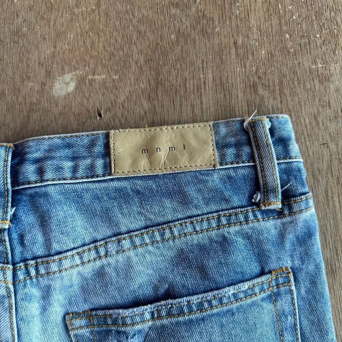 MNML DESTROYED🔥🔥 VINTAGE MNML JEANS ZIPPER LEGS DENIM PANTS Size US 29 - 14 Thumbnail