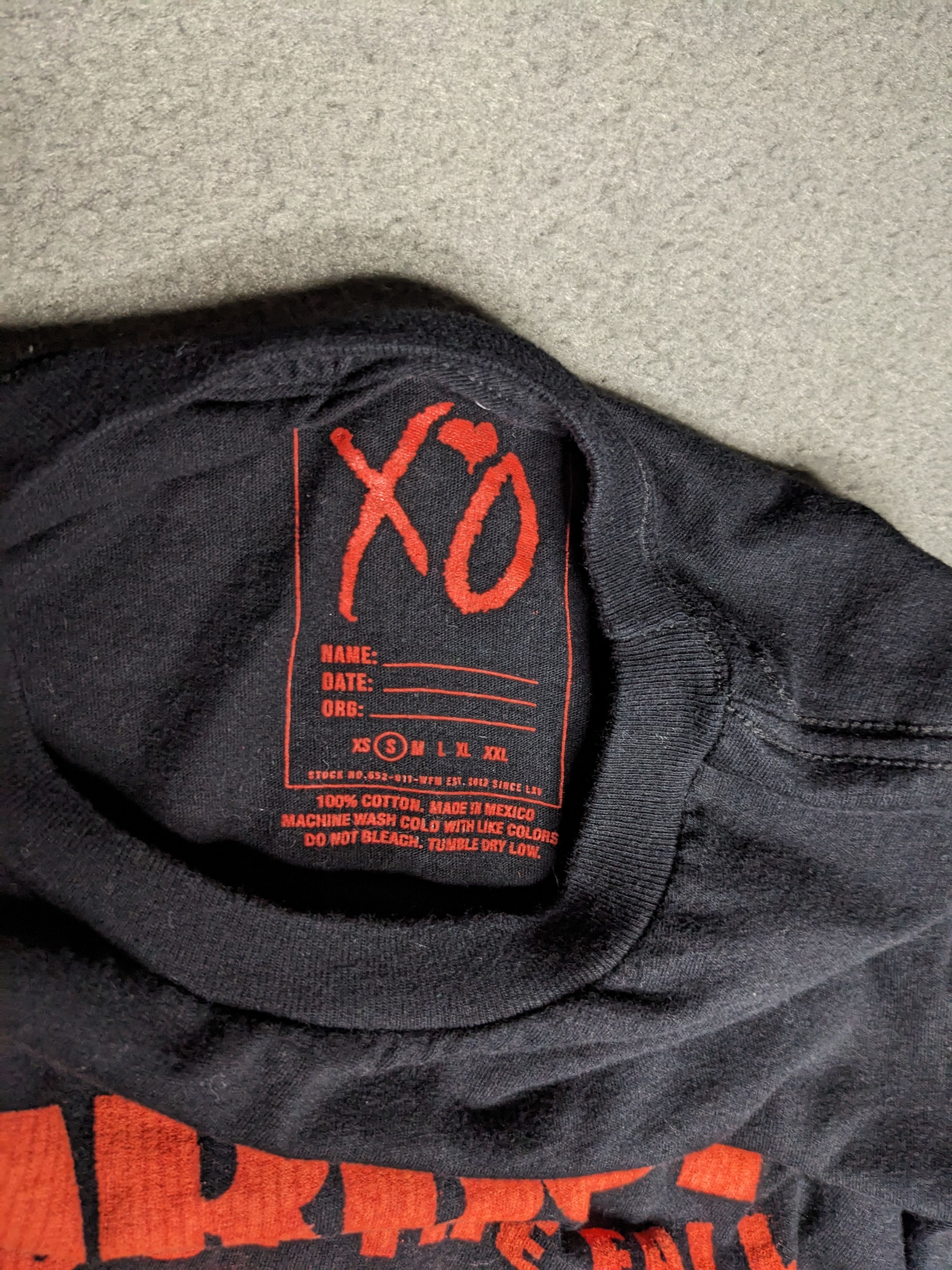 XO The Weeknd Starboy XO Legend Of The Fall Tour Graphic Shirt Size US S / EU 44-46 / 1 - 4 Thumbnail