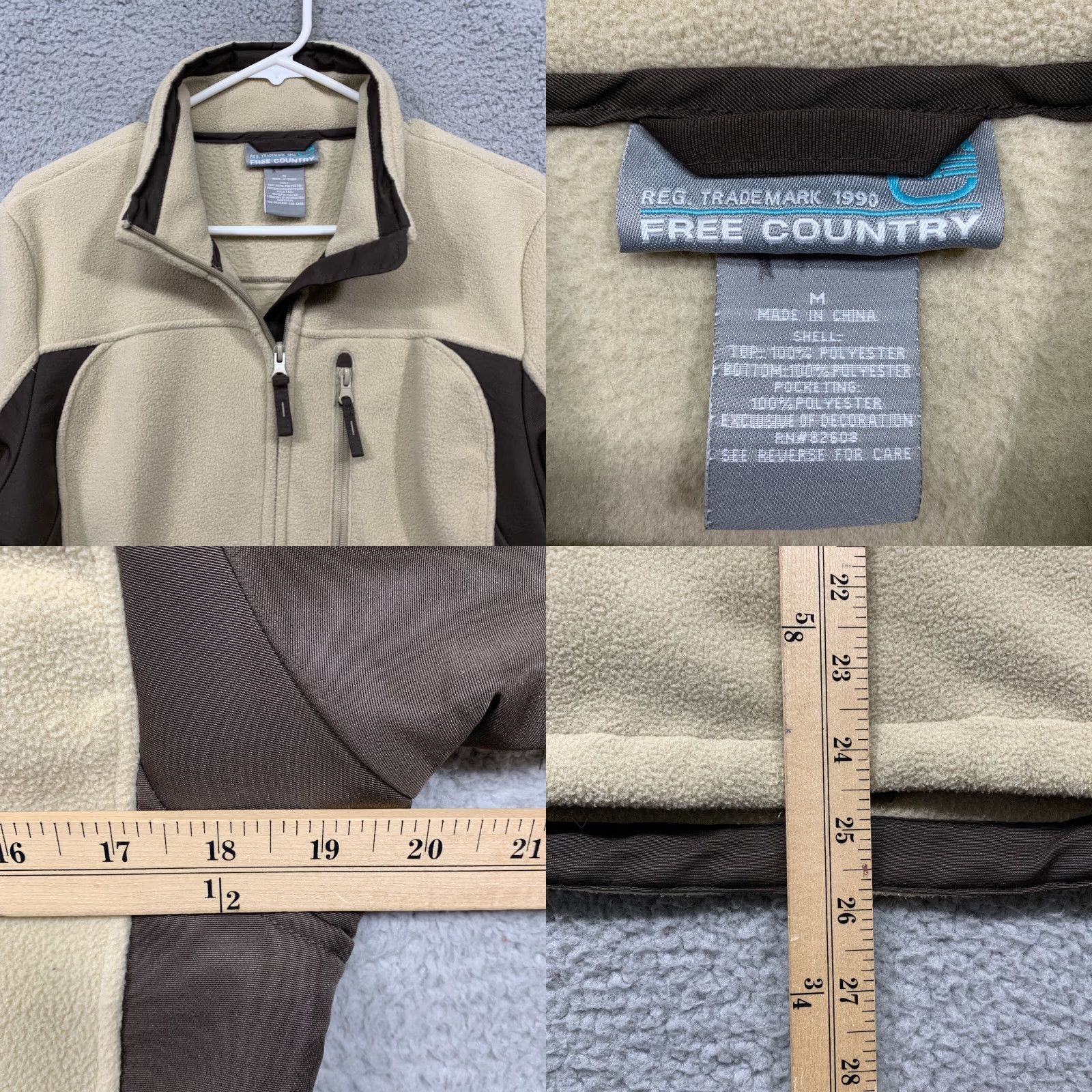 Free Country Free Country Fleece Jacket Women Brown Tan 5 Pockets Full Zip Size M Size M / US 6-8 / IT 42-44 - 9 Thumbnail