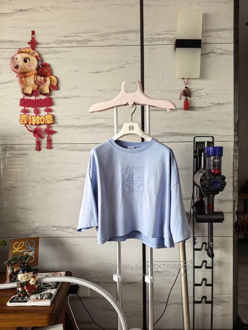 Loewe Loewe Embroidered Logo Drop Shoulder Short Sleeve T-Shirt, Size M / US 6-8 / IT 42-44 - 1 Thumbnail