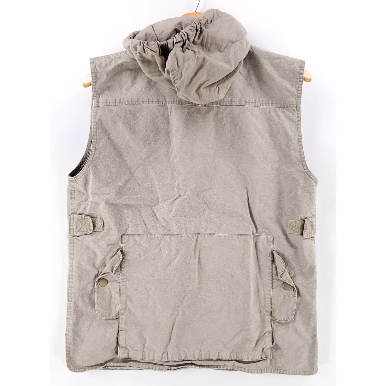 Banana Republic VINTAGE Banana Republic Vest Hooded Safari 80s 90s Mens S Beige Cotton Hunting Fishing Cargo Hooded Vest Mens S Size US S / EU 44-46 / 1 - 3 Thumbnail