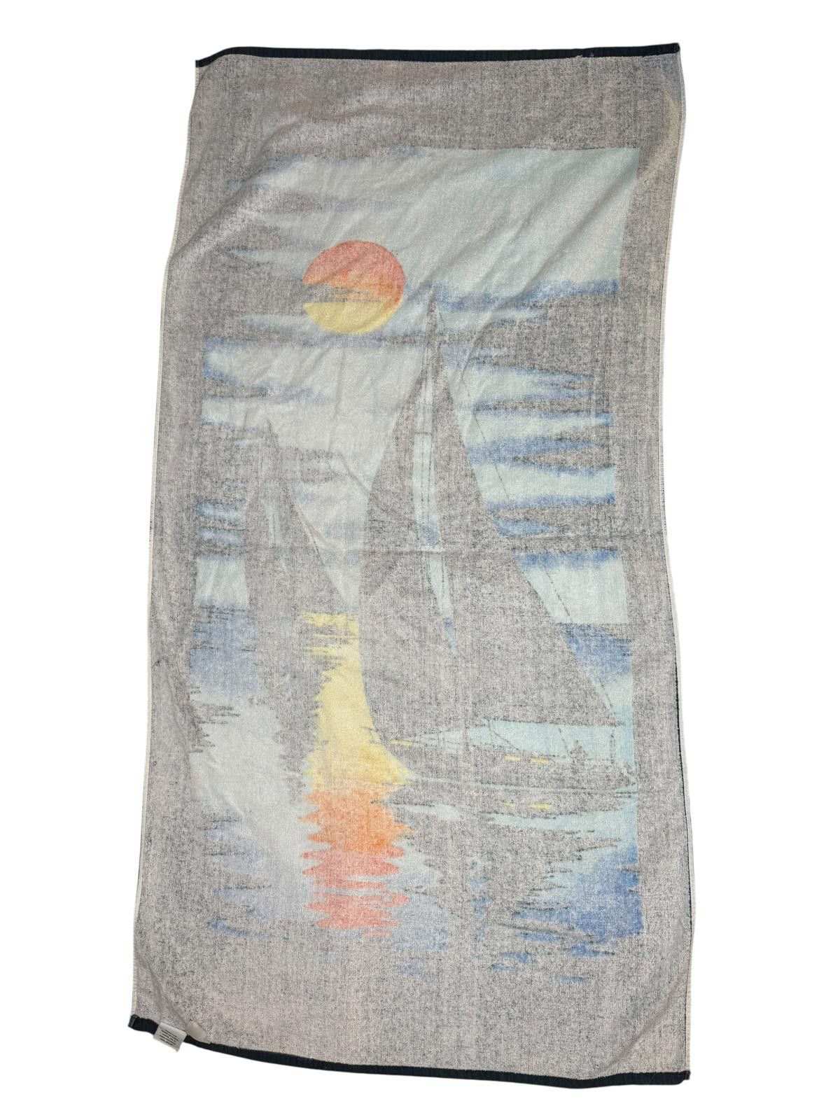 Designer Vintage Myrtle Beach Sunset Sailing Beach Towel Size ONE SIZE - 3 Thumbnail