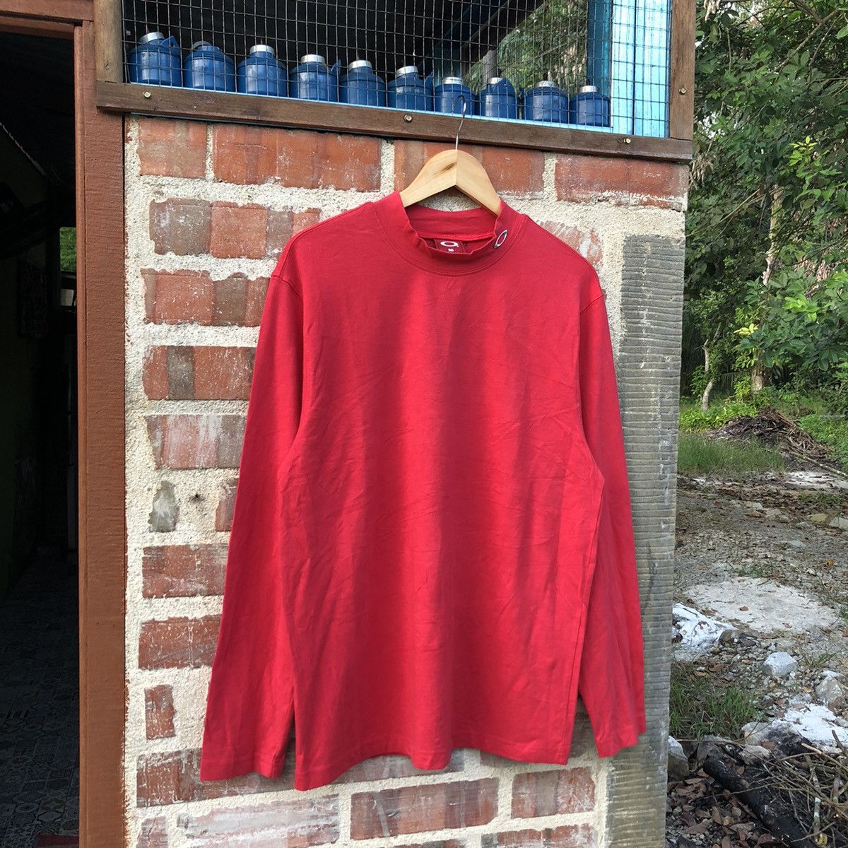 Oakley Vintage 90s Oakley Mock Neck Long Sleeve 🍒 Size US M / EU 48-50 / 2 - 2 Thumbnail