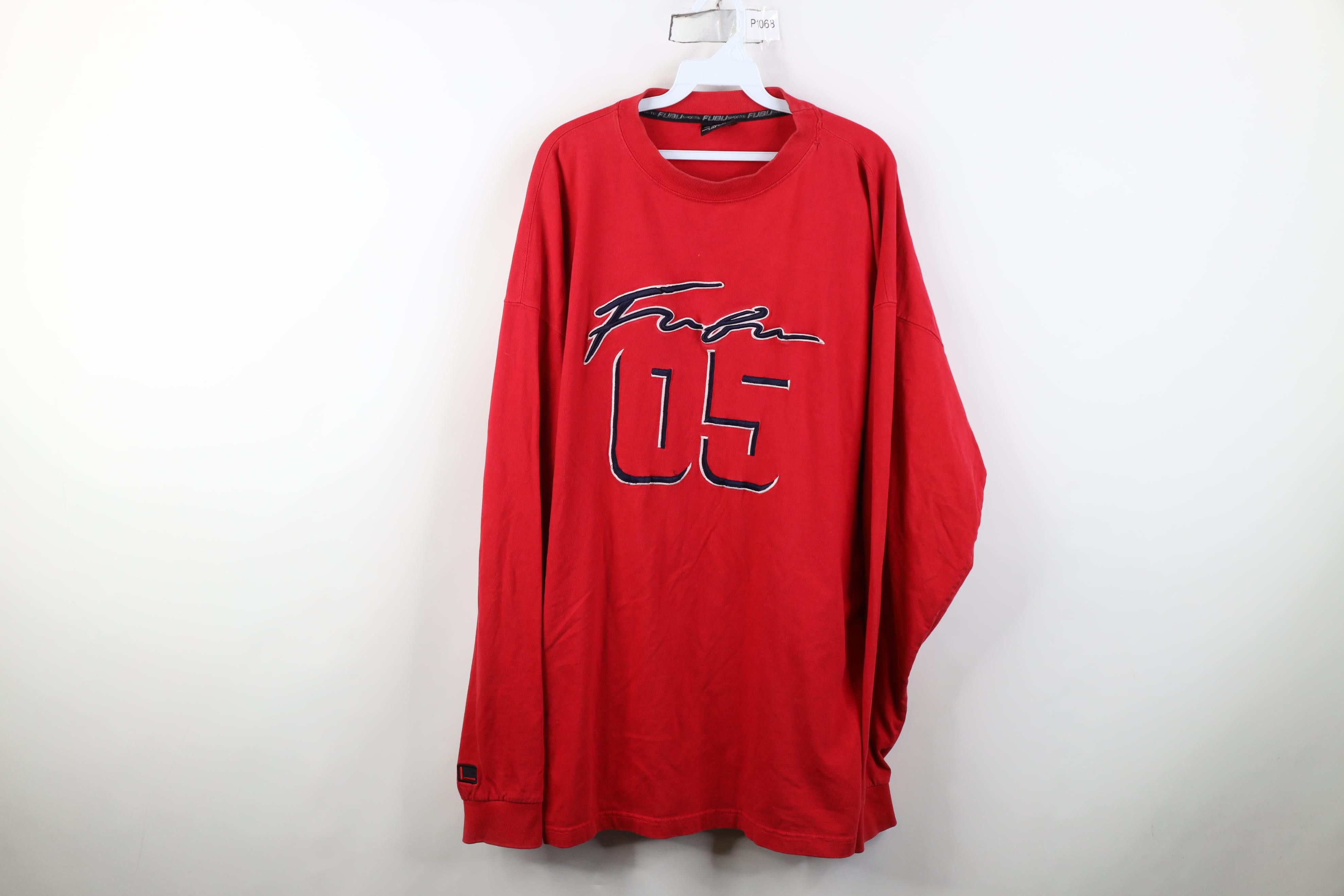 Fubu Vintage 90s Y2K FUBU Fit Long Sleeve T-Shirt Red Cotton Size US XXL / EU 58 / 5 - 1 Thumbnail