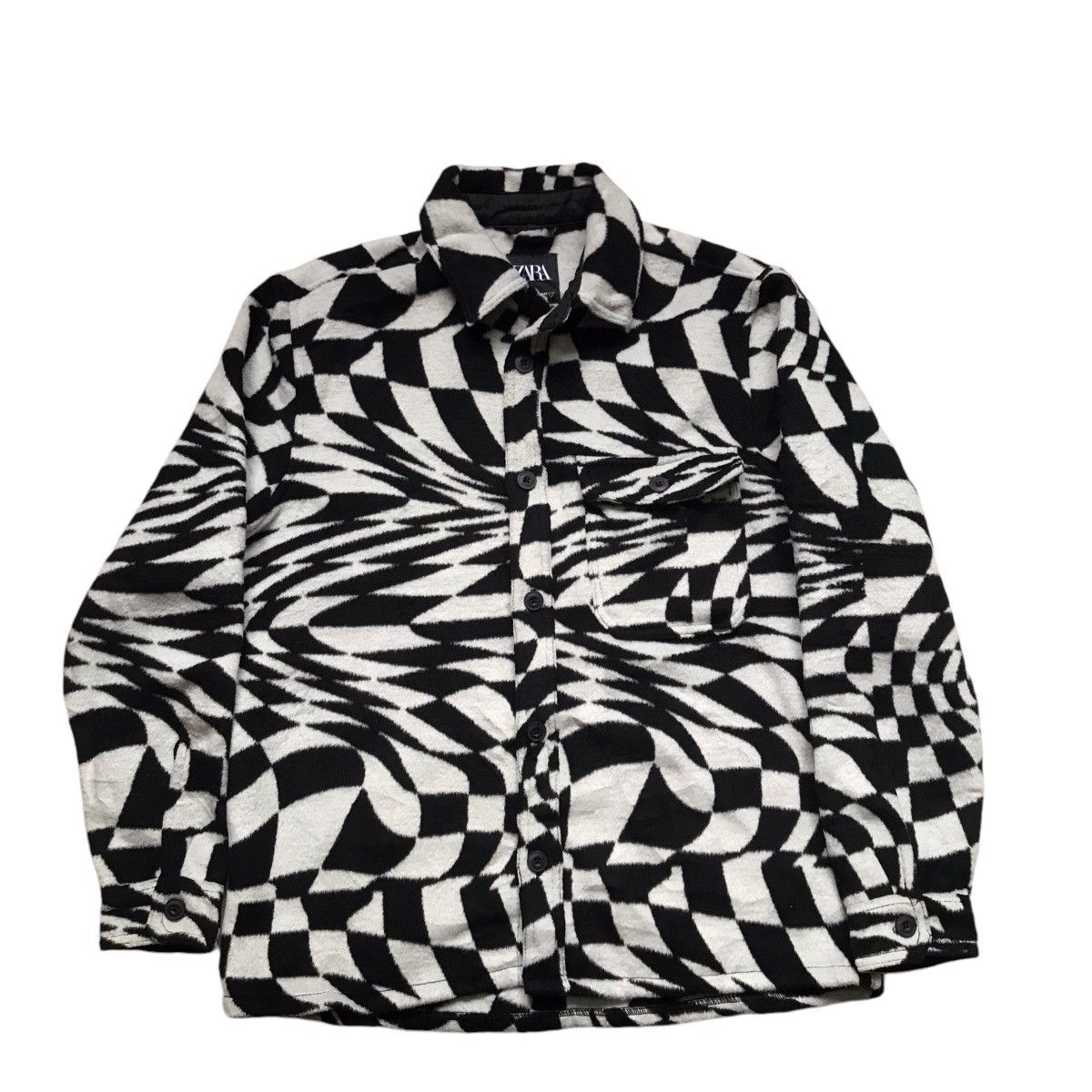If Six Was Nine × Le Grande Bleu (L.G.B.) × Zara VINTAGE ZARA WORKERS ZEBRA DESIGN JACKET Size US M / EU 48-50 / 2 - 5 Thumbnail