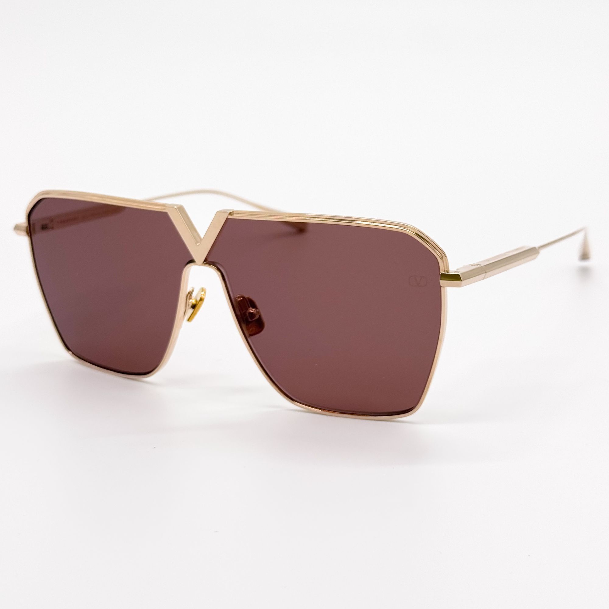 Valentino NEW VALENTINO SUNGLASSES UNISEX GOLD V-GOLDSHIELD VLS-137B Size ONE SIZE - 3 Thumbnail