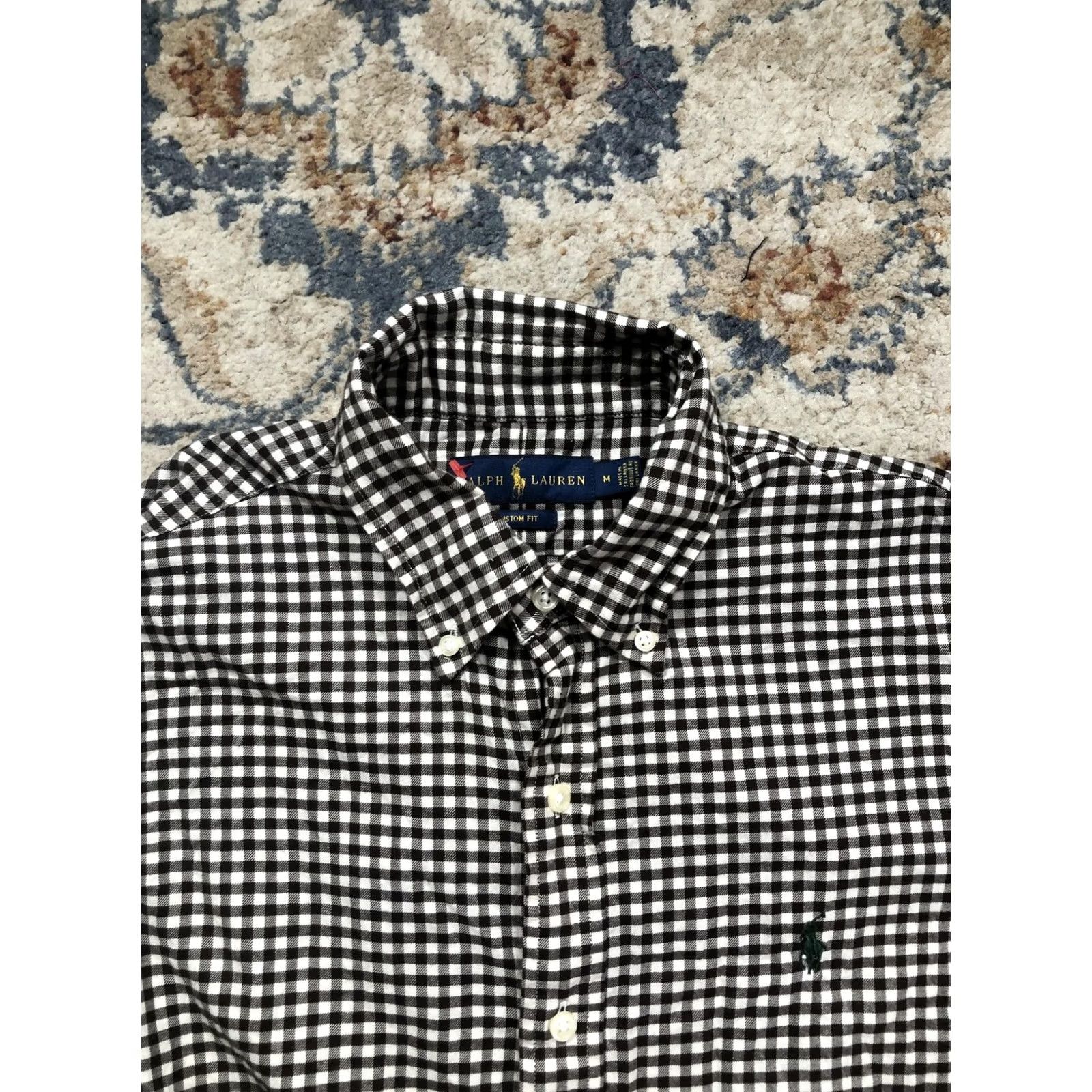 Ralph Lauren Ralph Lauren Shirt Mens Medium Black Check Button-Down Long Sleeve Pony Logo Size US M / EU 48-50 / 2 - 2 Thumbnail