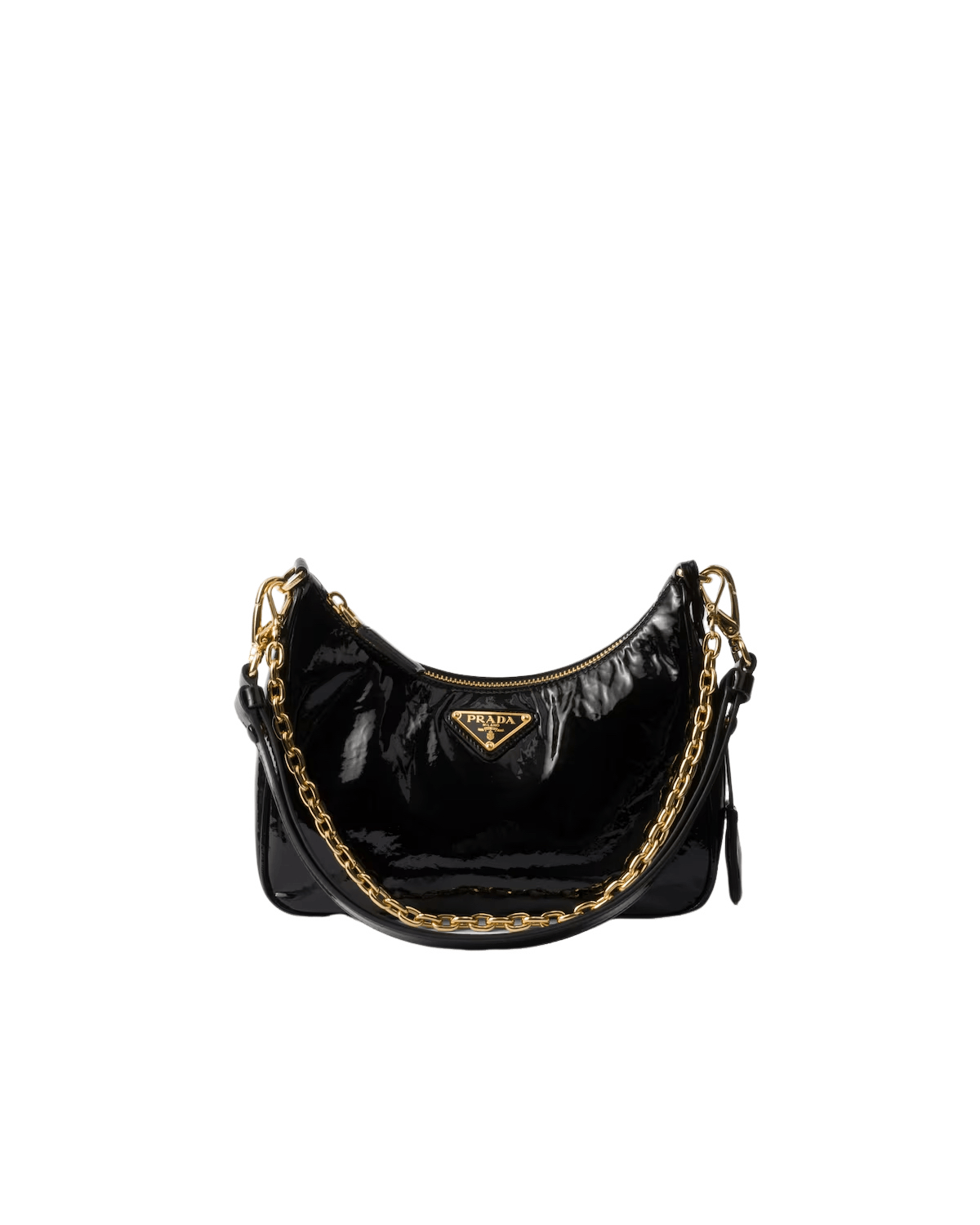 Prada PRADA Re-Nylon Mini Black Pat. Leather Shoulder Bag New Size ONE SIZE - 1 Thumbnail