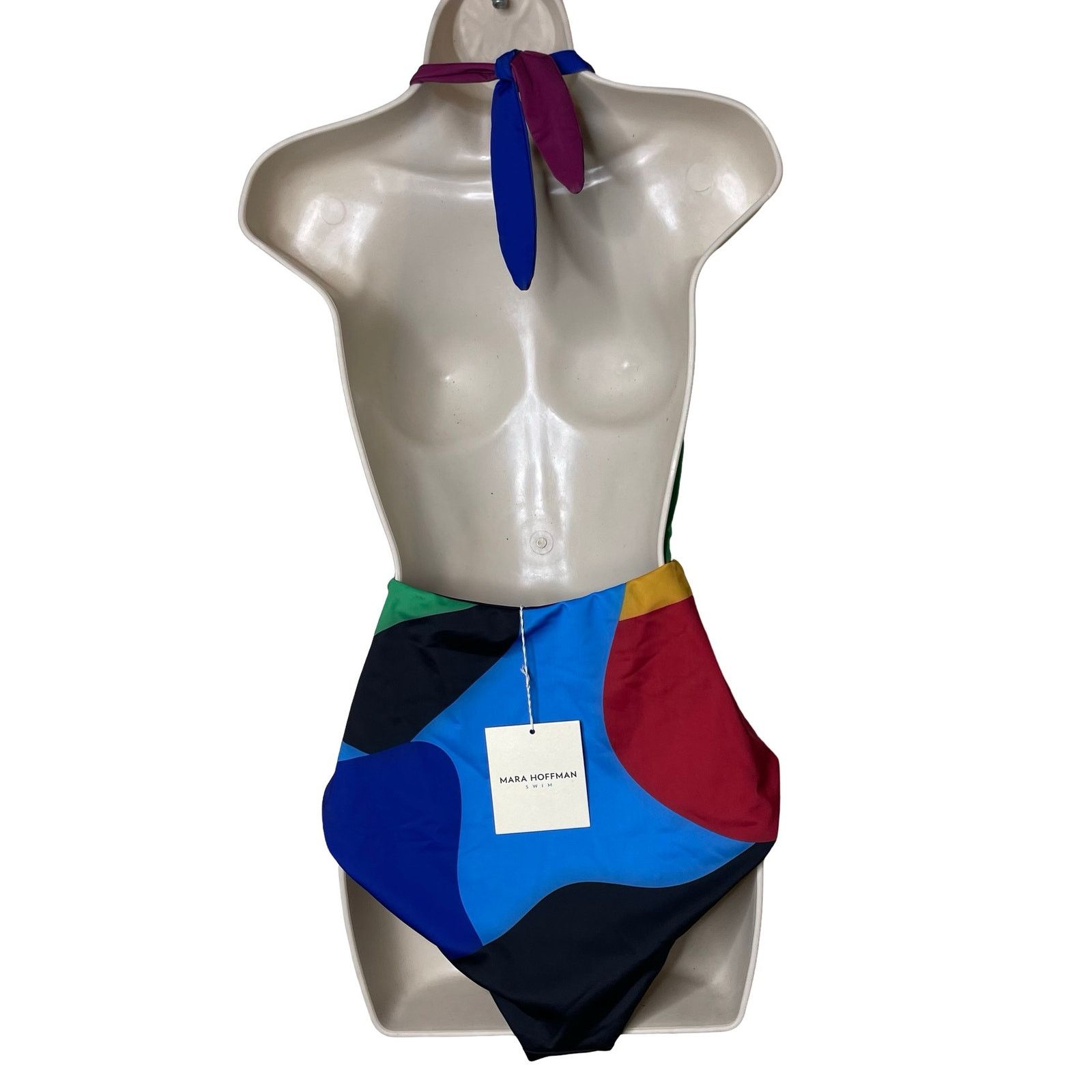 Mara Hoffman NWT MARA HOFFMAN Wisteria Maddy Cutout Halter One-Piece sz L Size L / US 10 / IT 46 - 5 Thumbnail