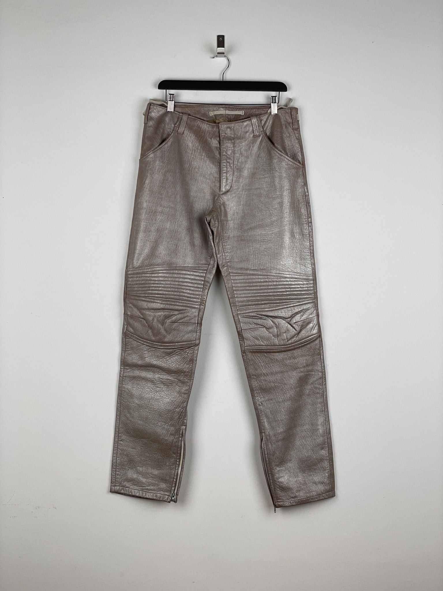 Helmut Lang AW99 Leather Astro Biker Pants Size US 40 / EU 56 - 1 Thumbnail