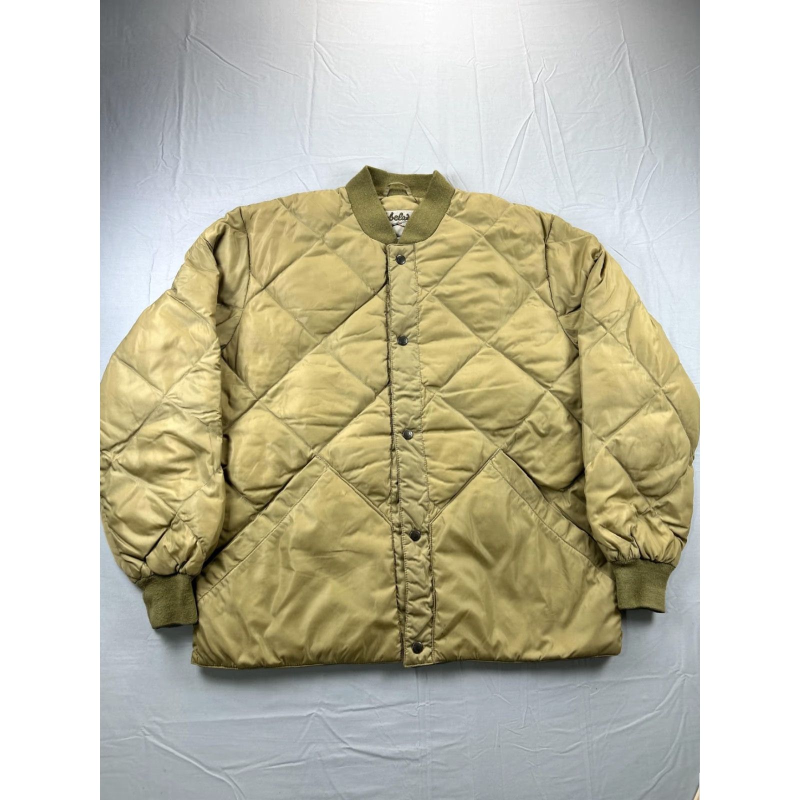 Vintage VINTAGE Cabela's Jacket Mens XL Beige Quilted Down Snap Bomber Insulated Hunting Jacket Size US XL / EU 56 / 4 - 3 Thumbnail