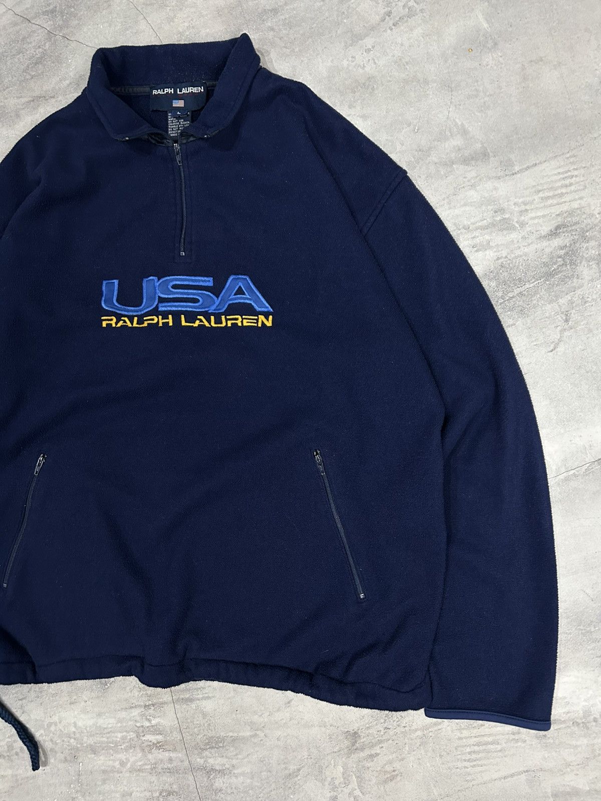 Polo Ralph Lauren Vintage Fleece Polo Ralph Lauren USA Sport Big Logo Size US L / EU 52-54 / 3 - 2 Thumbnail