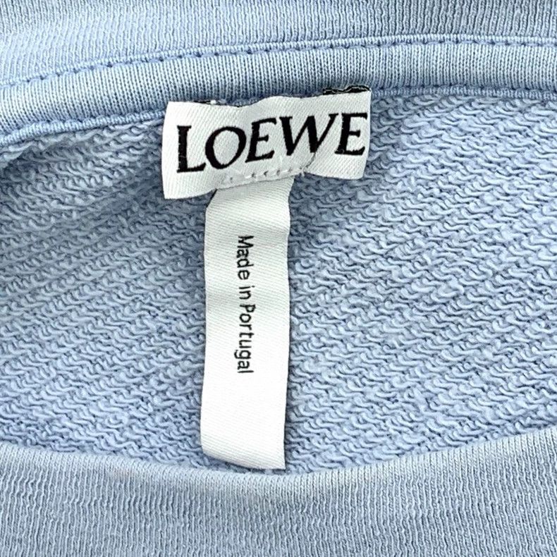 Loewe LOEWE Light blue logo embroidered cotton round neck long s Size L / US 10 / IT 46 - 6 Thumbnail