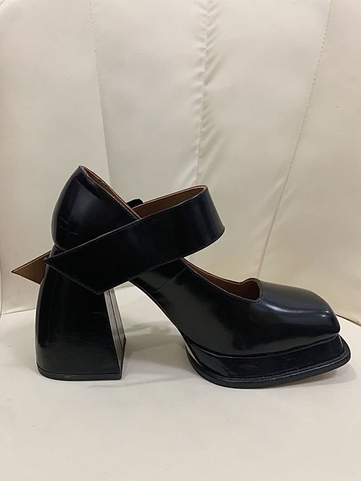 Shushu/Tong SHUSHU/TONG MARY JANE - SQUARE TOE BELTED HEEL Size US 8 / IT 38 - 5 Thumbnail