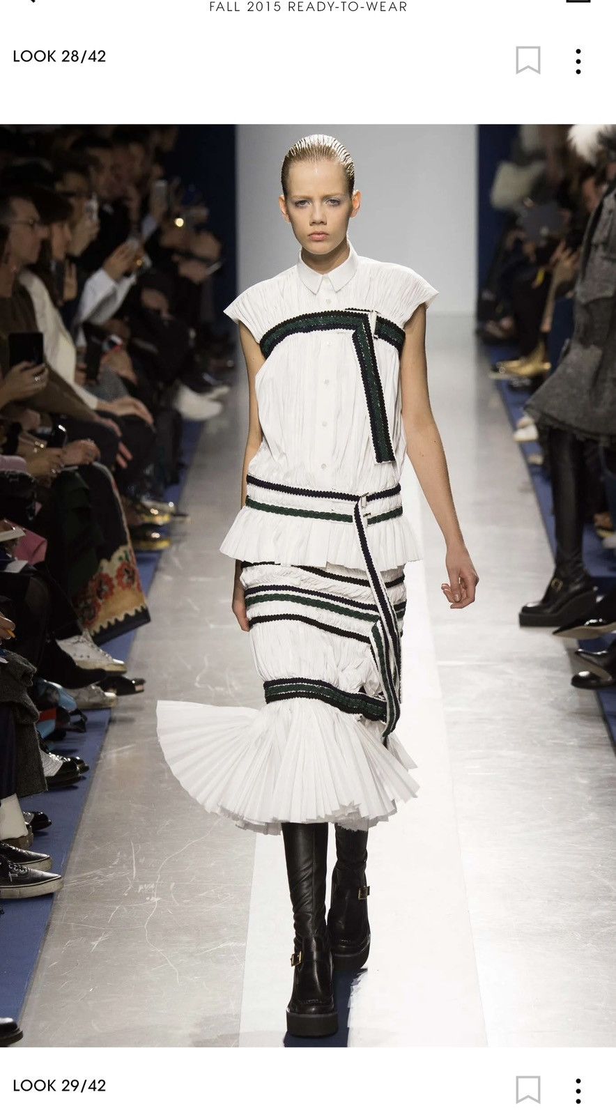Japanese Brand × Sacai Sacai fall 15 drop waist pleated belted embellished dress 1 Size S / US 4 / IT 40 - 14 Thumbnail
