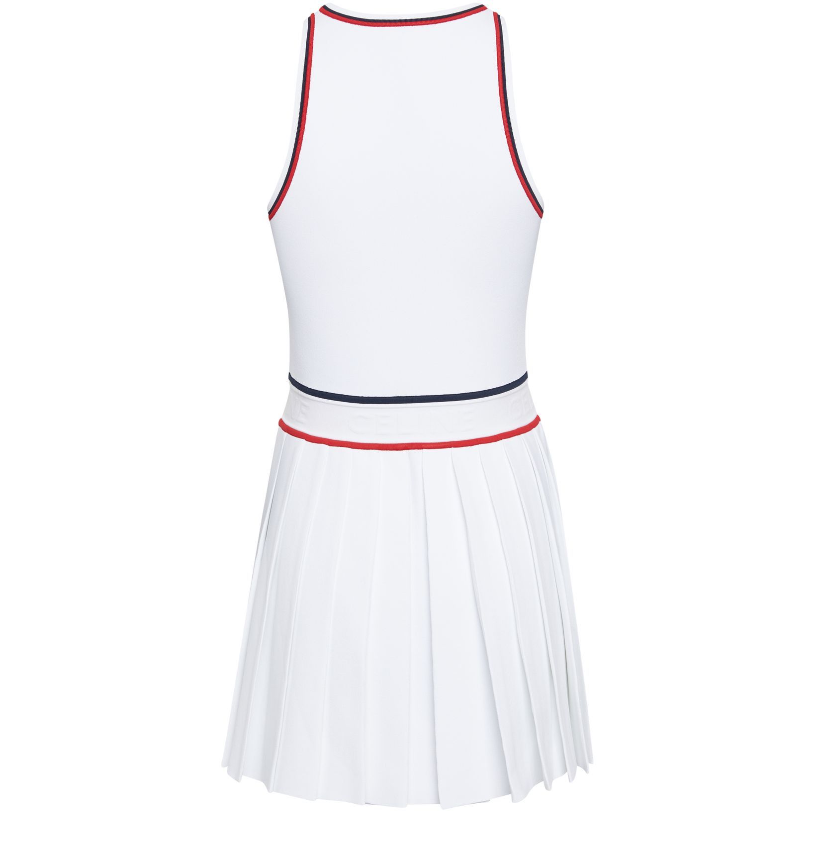 Celine o1w1db11124 Athletic Underwire Viscose Dress in White Size S / US 4 / IT 40 - 2 Thumbnail