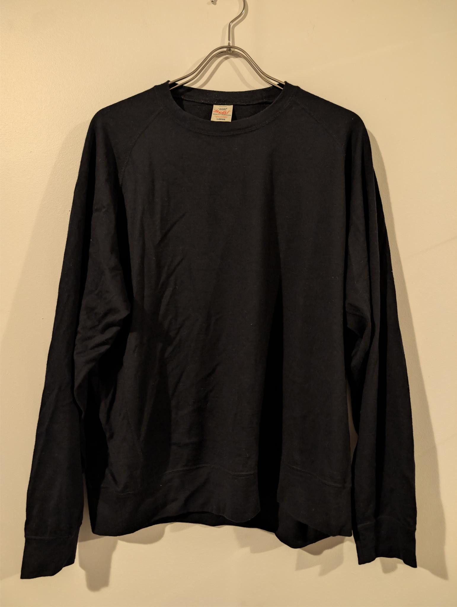 Japanese Brand GOLD 2/72 WASHBLE WOOL RAGLAN CREW NECK SHIRT Size US M / EU 48-50 / 2 - 1 Thumbnail