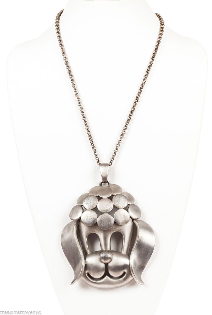 Pierre Cardin Pierre Cardin Poodle Pendant Necklace Size ONE SIZE - 1 Thumbnail