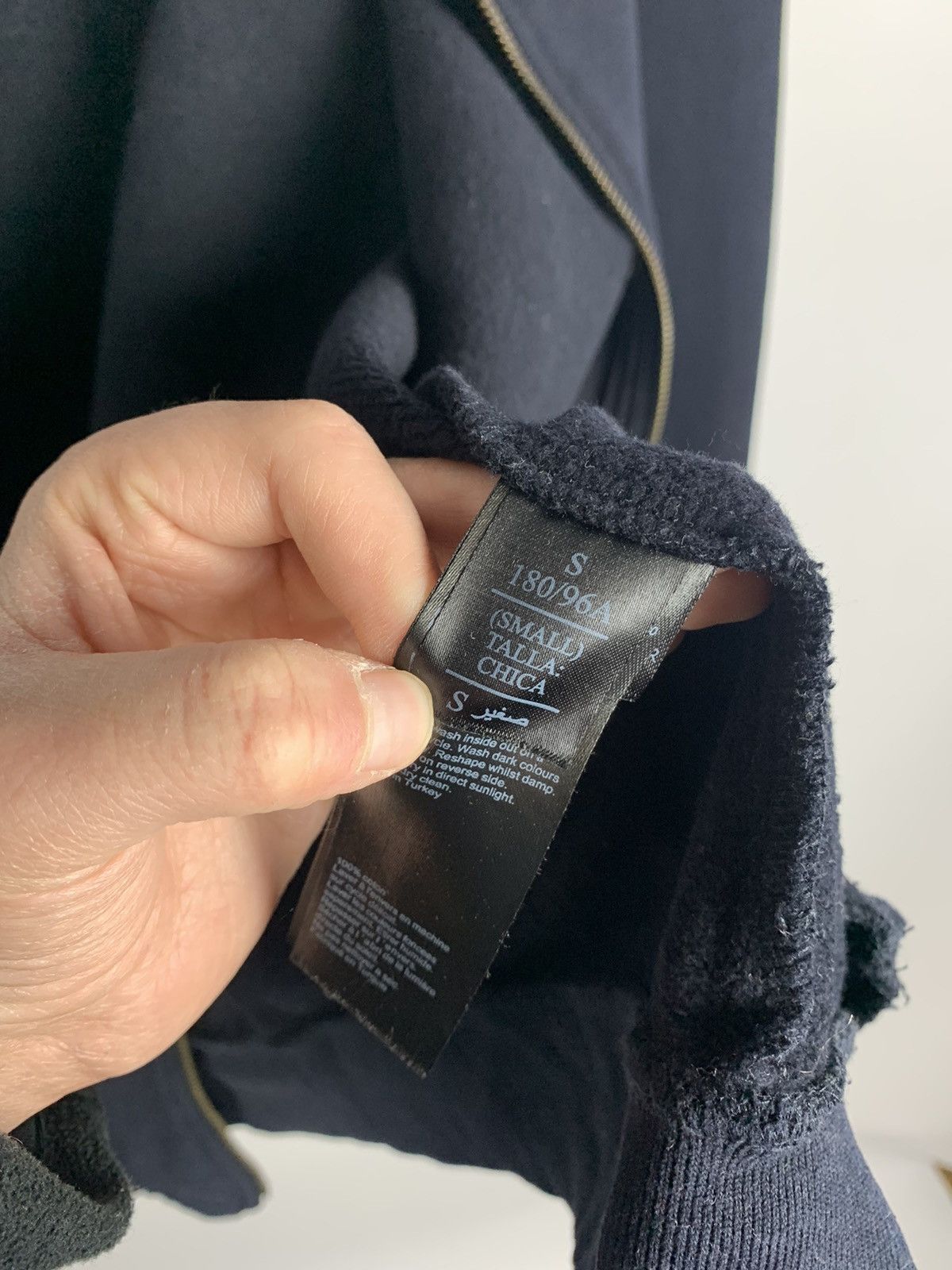 Allsaints Designer Allsaints Full Zip Bomber Jacket Size S Raven Blue Size US S / EU 44-46 / 1 - 6 Thumbnail