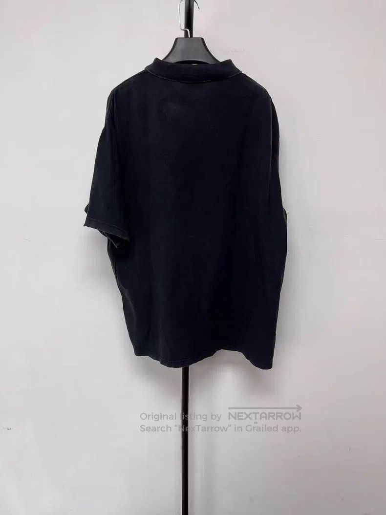 Balenciaga Balenciaga Solid Color Collar Faded Cotton Pique Short Sle Size US S / EU 44-46 / 1 - 2 Thumbnail