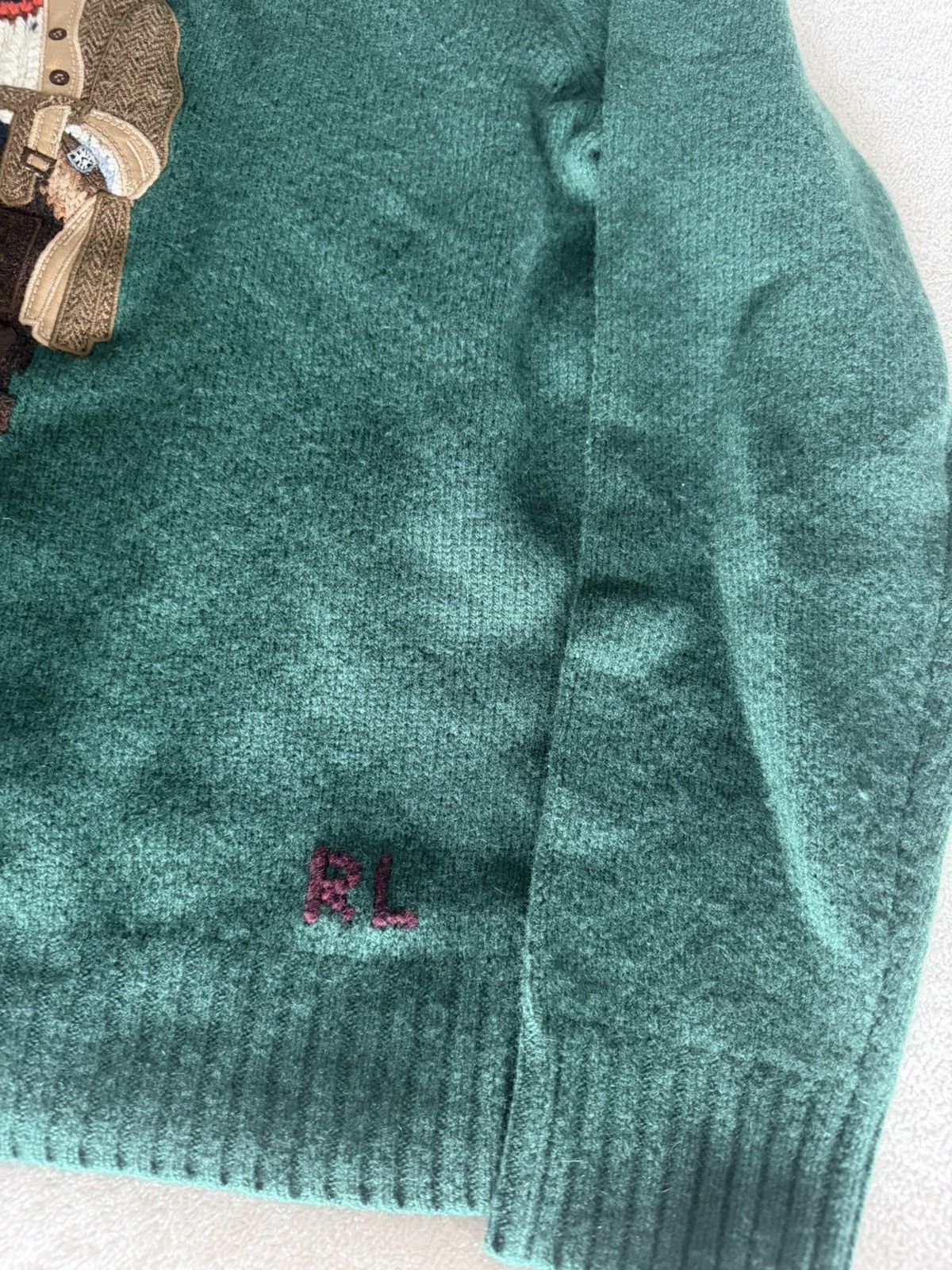 Polo Ralph Lauren Polo Bear Sweater in Wool/Cashmere Green Medium Size US M / EU 48-50 / 2 - 6 Thumbnail