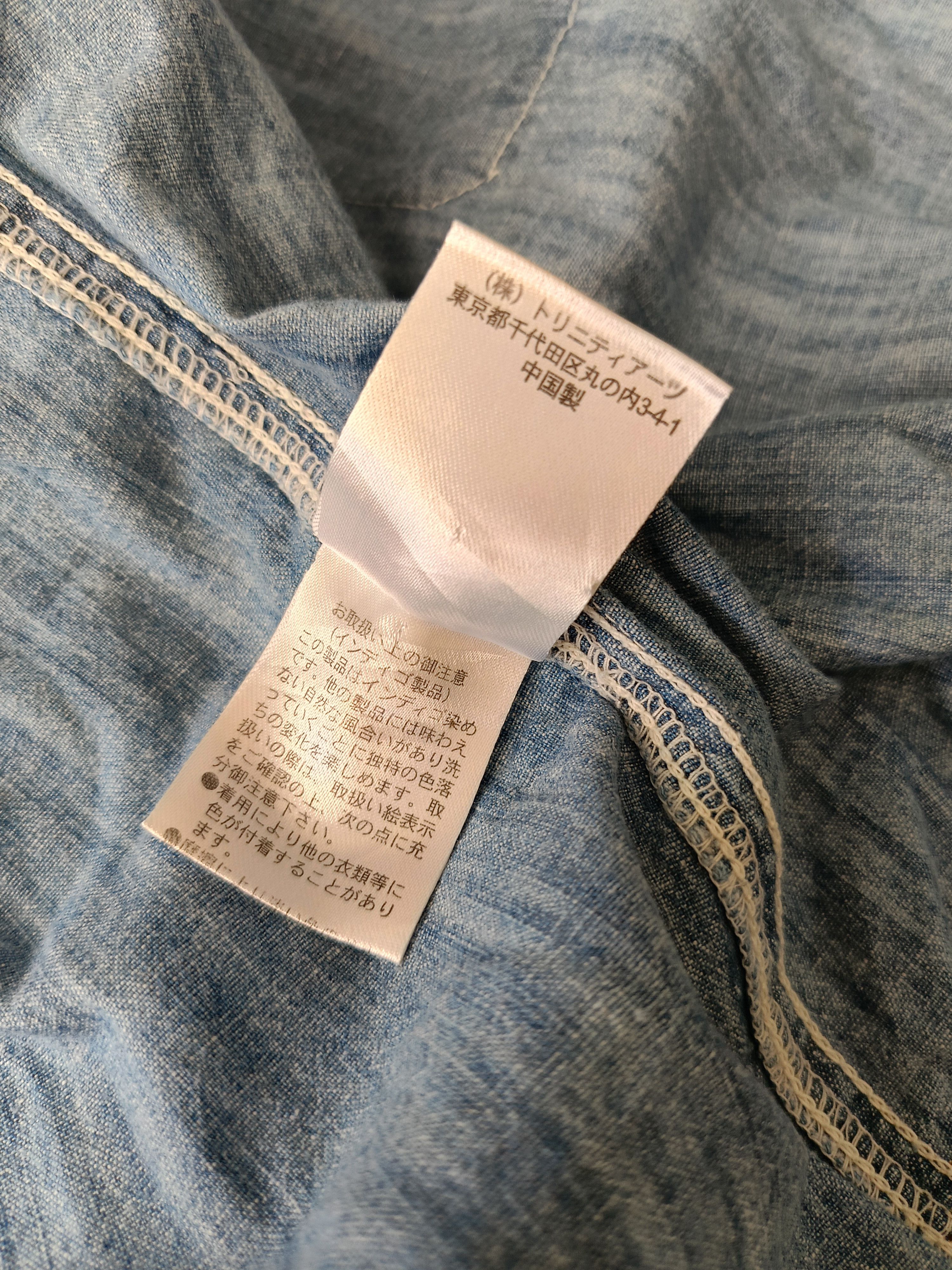 Japanese Brand Niko and ... 4 unisex blue denim chambray western work shirt Size M / US 6-8 / IT 42-44 - 11 Thumbnail