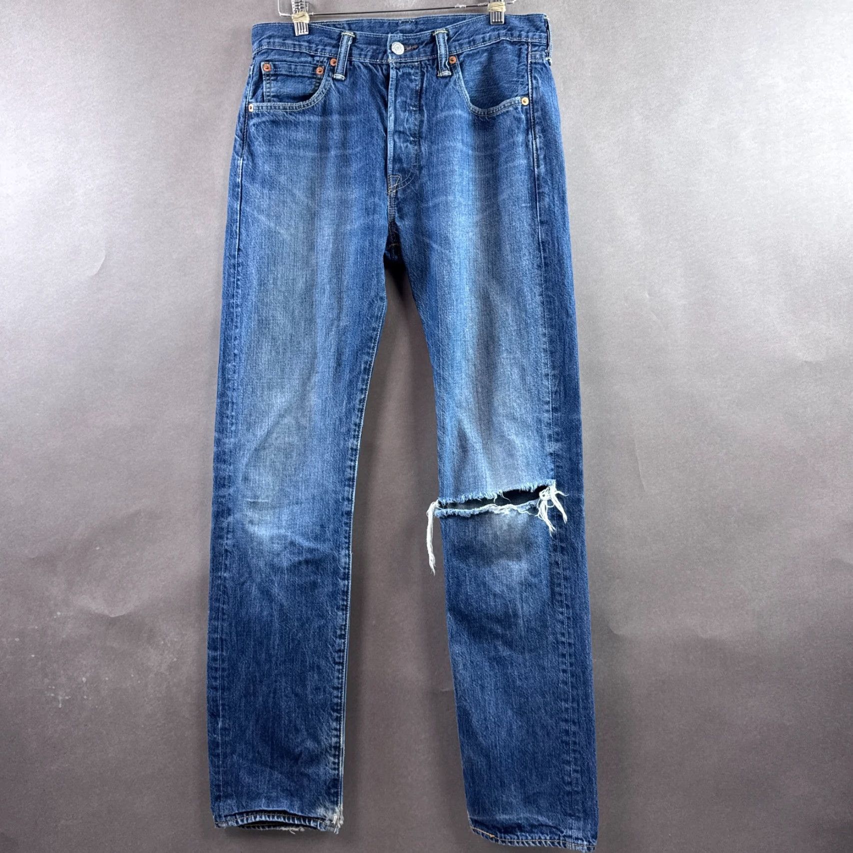 Levi's Levi's 501 Jeans Men 30x32 Blue Denim Work Button Fly Vintage No (Tag30x34) Size US 30 / EU 46 - 2 Thumbnail