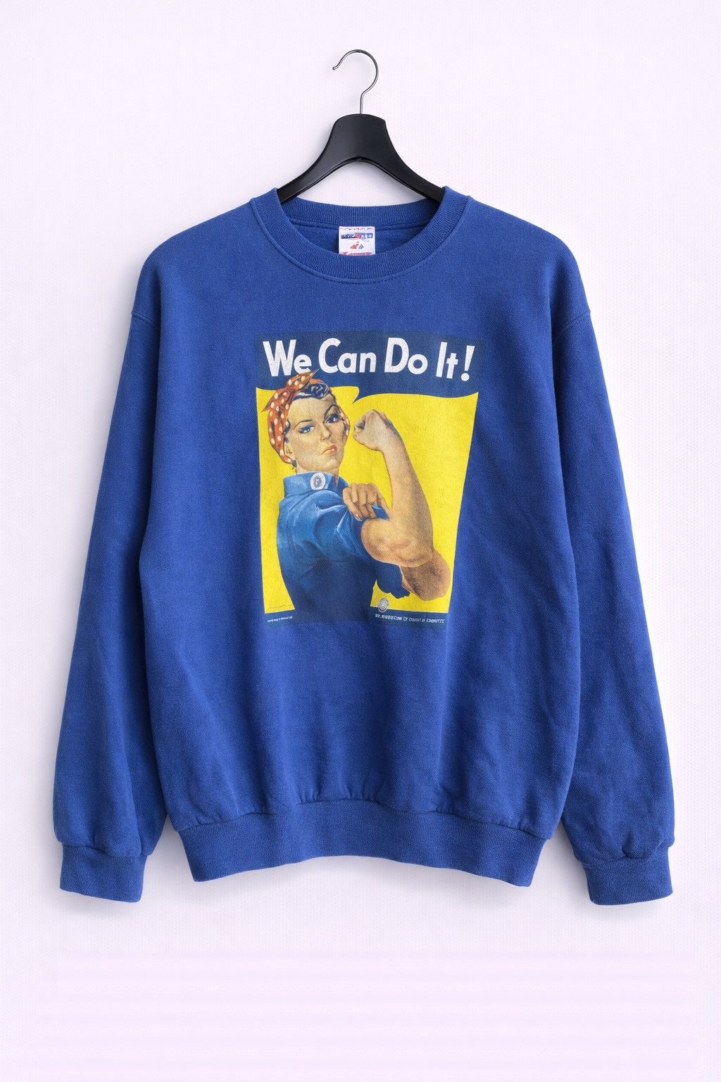 Vintage Vintage “We Can Do It!” Rosie the Riveter Sweatshirt Blue Size US M / EU 48-50 / 2 - 1 Thumbnail