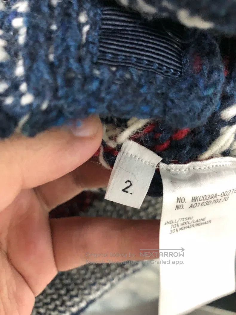 Thom Browne Thom Browne Patterned Knit Cardigan - Blue Size US M / EU 48-50 / 2 - 5 Thumbnail