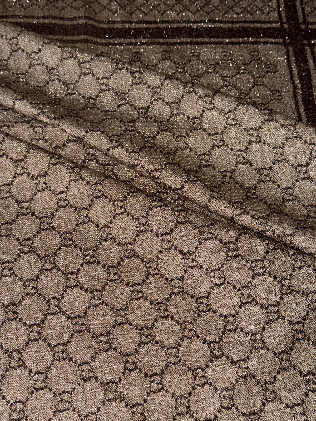 Gucci GUCCI 2007 Silver Thread GG Monogram Wool Silk Scarf Demna Size ONE SIZE - 3 Thumbnail