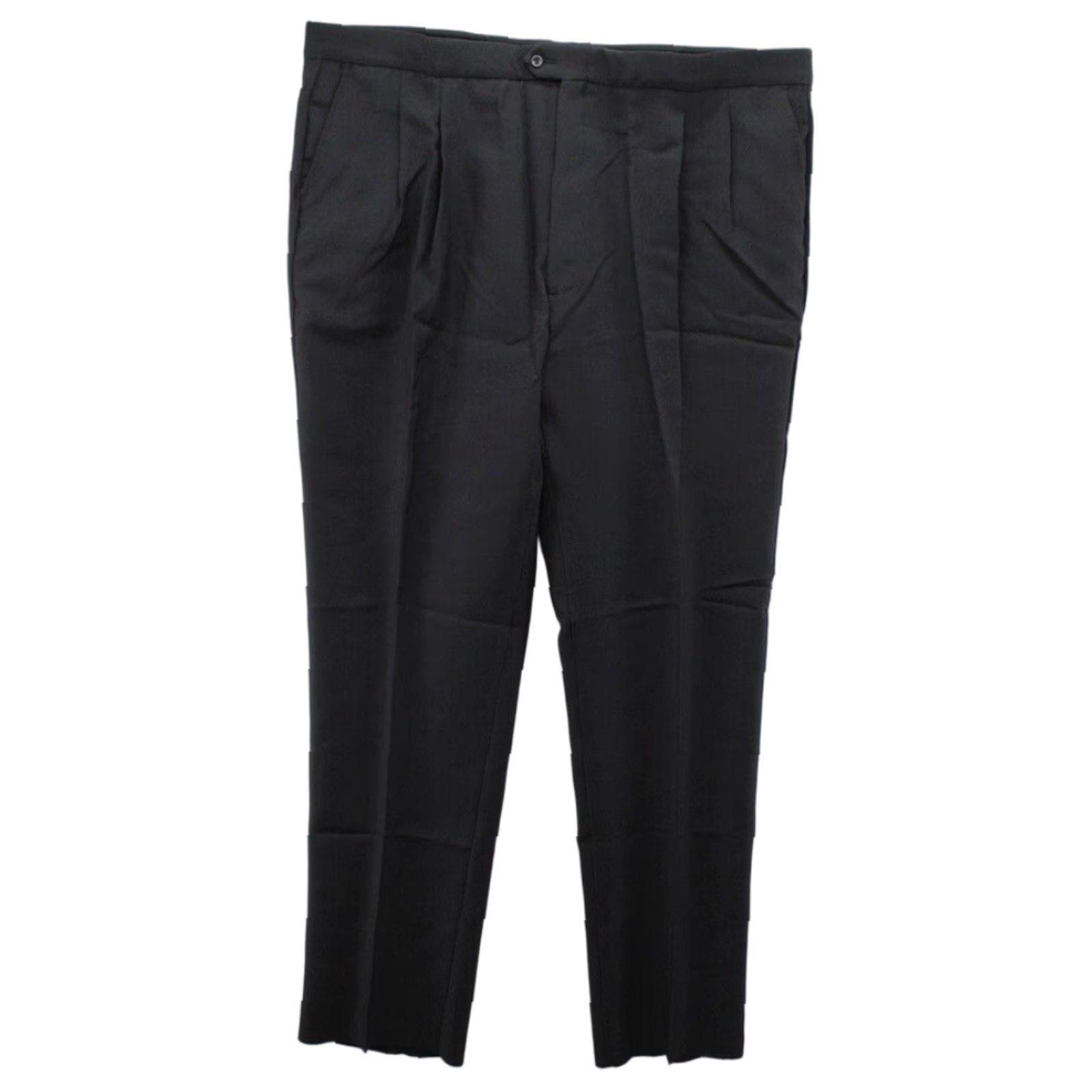 KEEN VINTAGE Cliff Keen Official Pants Mens 46 Black Unhemmed Pleated Textured Basketball Shirt Size US 30 / EU 46 - 1 Thumbnail