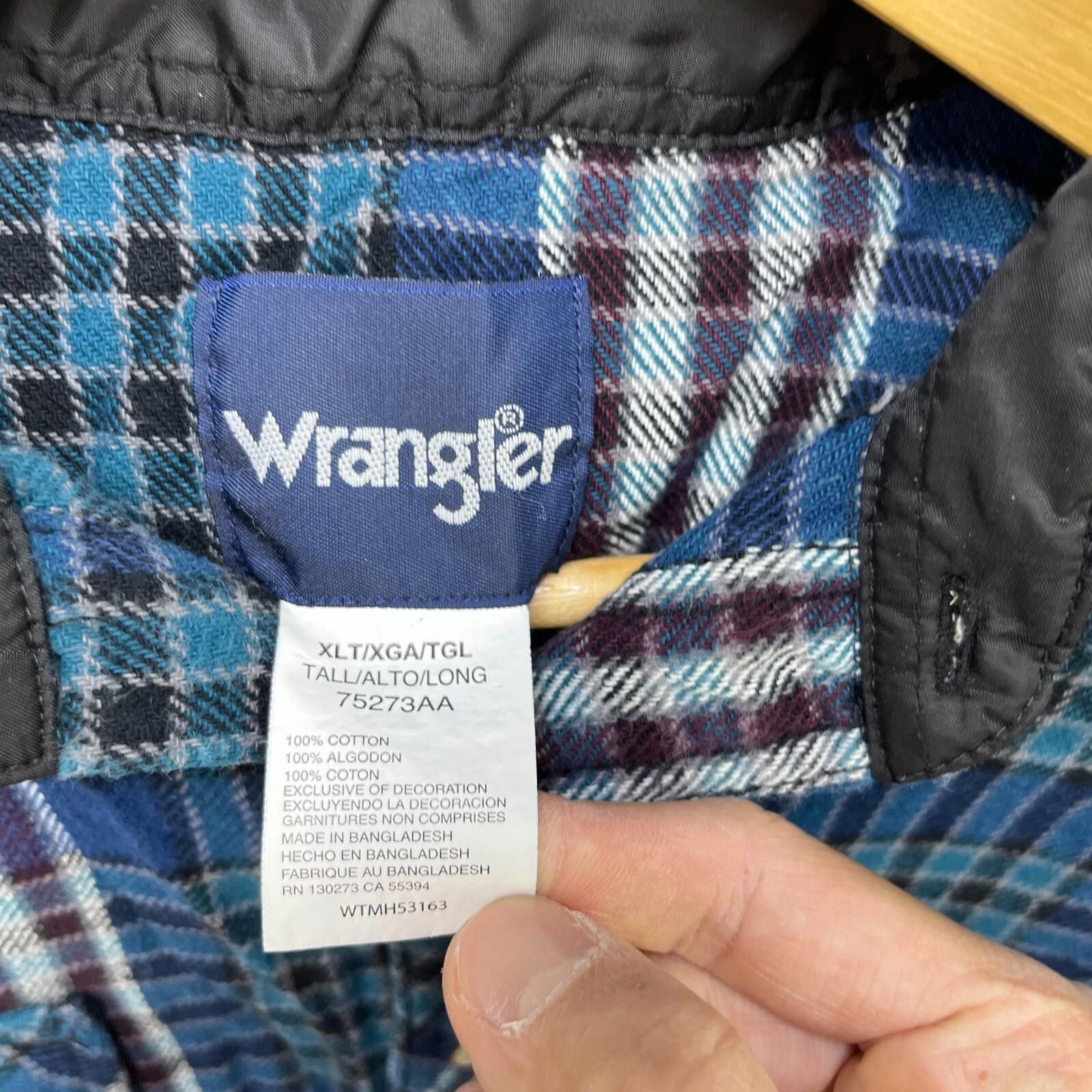 Wrangler Vintage Wrangler Plaid Snap Button-Up Long Sleeve Shirt XLT Size US XL / EU 56 / 4 - 4 Thumbnail