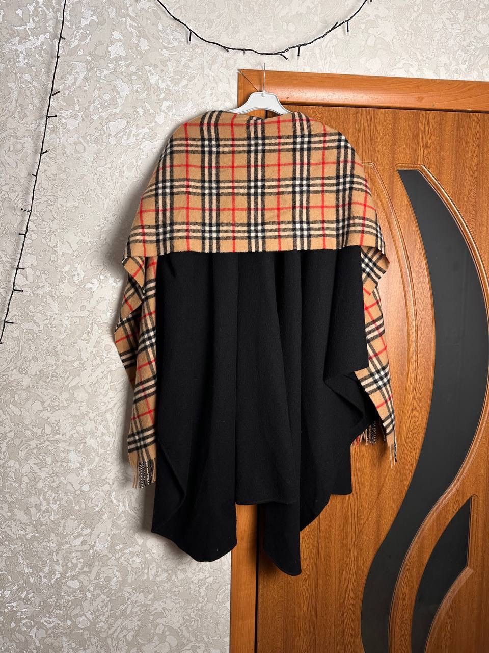 Burberry Burberrys Vintage Nova Check Lambswool Cape Poncho Rare Size ONE SIZE - 4 Thumbnail