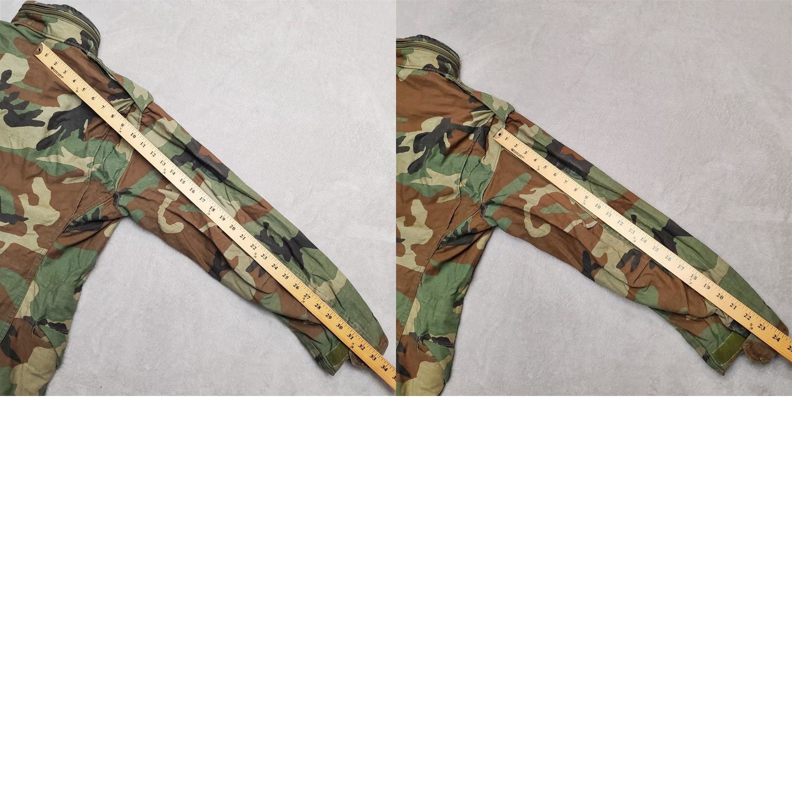 Agolde VTG Cold Weather Field Jacket Mens Small Long Green Woodland Camoflage Coat Size US S / EU 44-46 / 1 - 9 Thumbnail