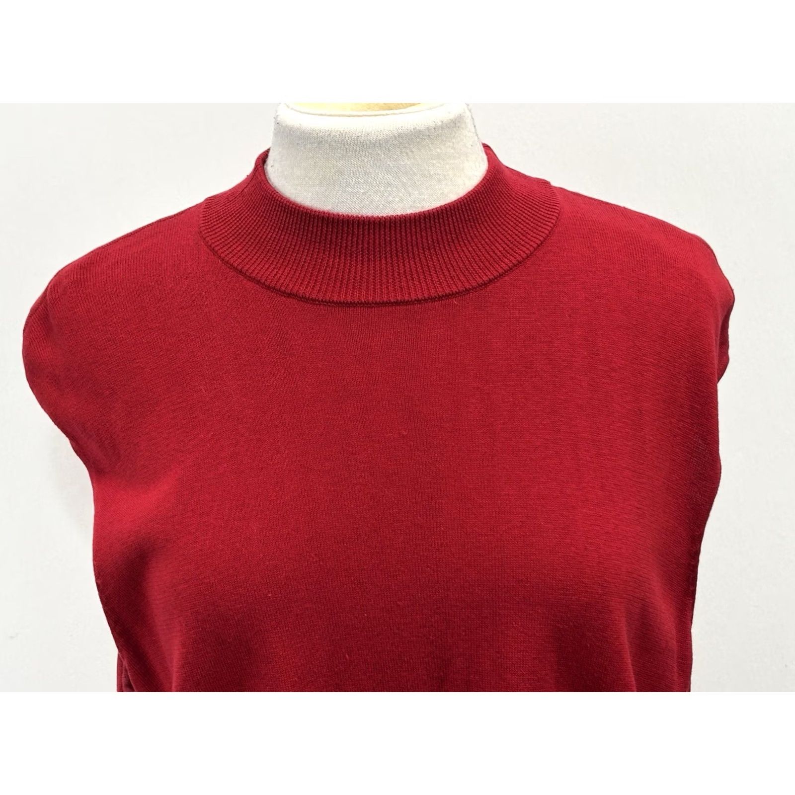 Coldwater Creek Coldwater Creek Cardigan Sweater Twin Set Women’s 2X Plus Red Silk Blend Knit Mock Neck Long Sleeve Solid Vintage: No 2 Pc Set Womens Size XXL / US 16-18 / IT 52-54 - 4 Thumbnail