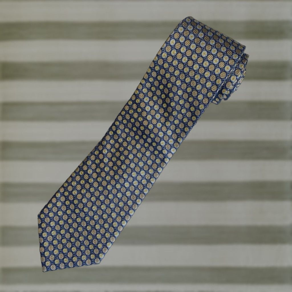 Vintage Zaharoff Signature Luxury Silk Tie Geometric Woven Made in Italy Size ONE SIZE - 1 Thumbnail