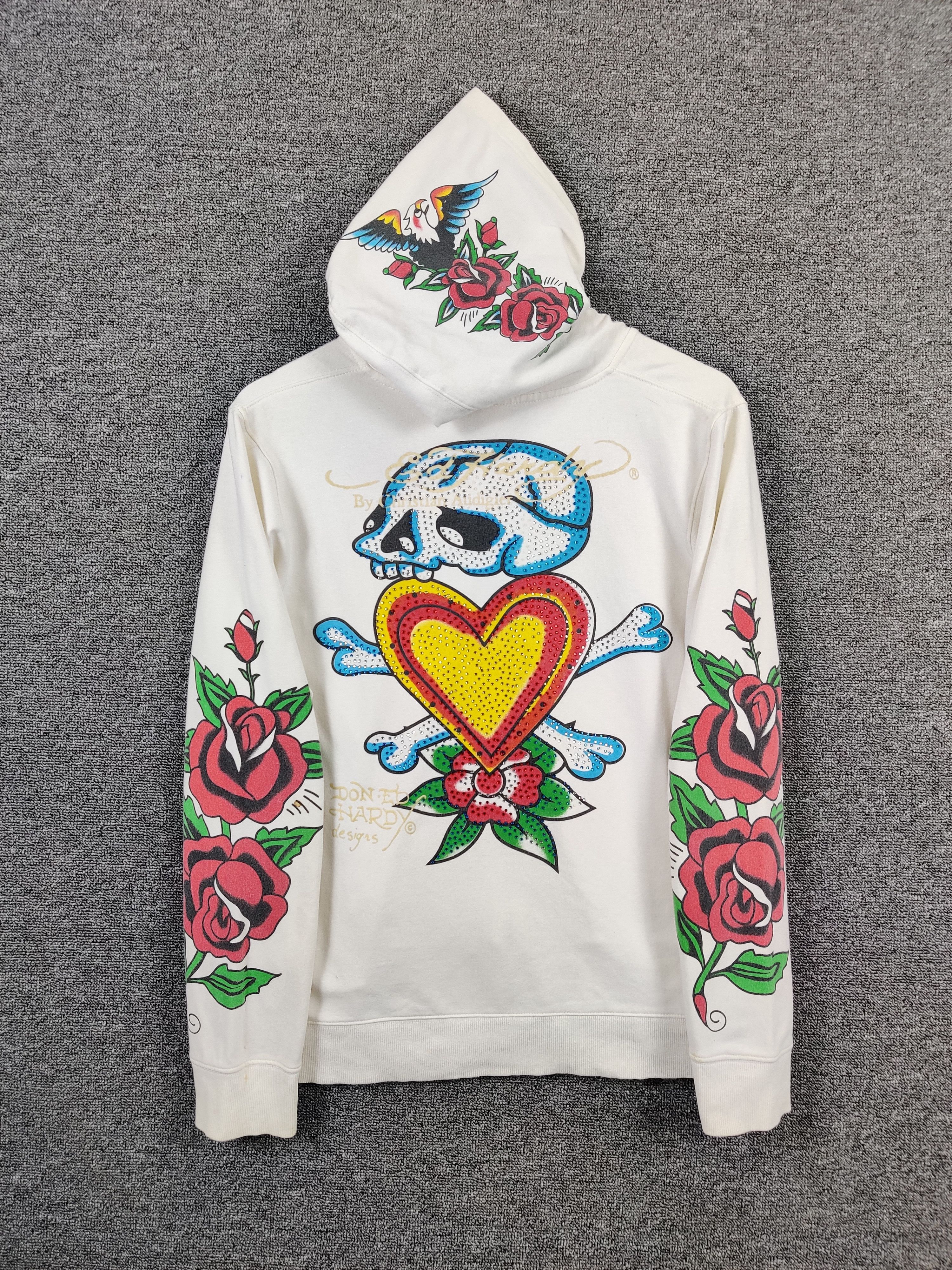Ed Hardy Vintage Ed Hardy Christian Audigier Hoodie Nice Design Size US M / EU 48-50 / 2 - 1 Thumbnail