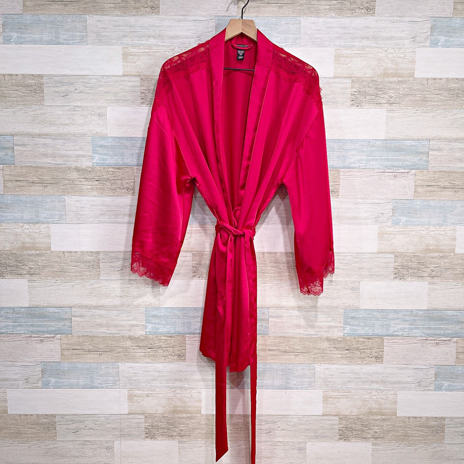 Victoria's Secret Victorias Secret Satin Lace Lingerie Robe Red Womens Medium Size ONE SIZE - 1 Thumbnail