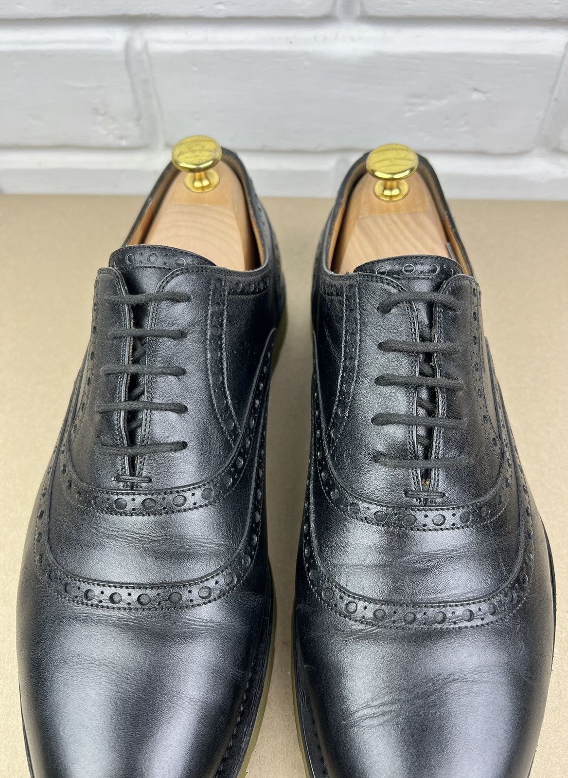 Gucci GUCCI Oxfords Brogues Leather Shoes Lace Up Logo Black Men’s Size US 9.5 / EU 42-43 - 7 Thumbnail