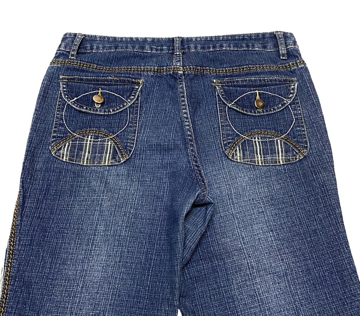 If Six Was Nine Rare Design Vintage Japanese Brand Super Flared Jeans 2000s Size US 30 / EU 46 - 4 Thumbnail