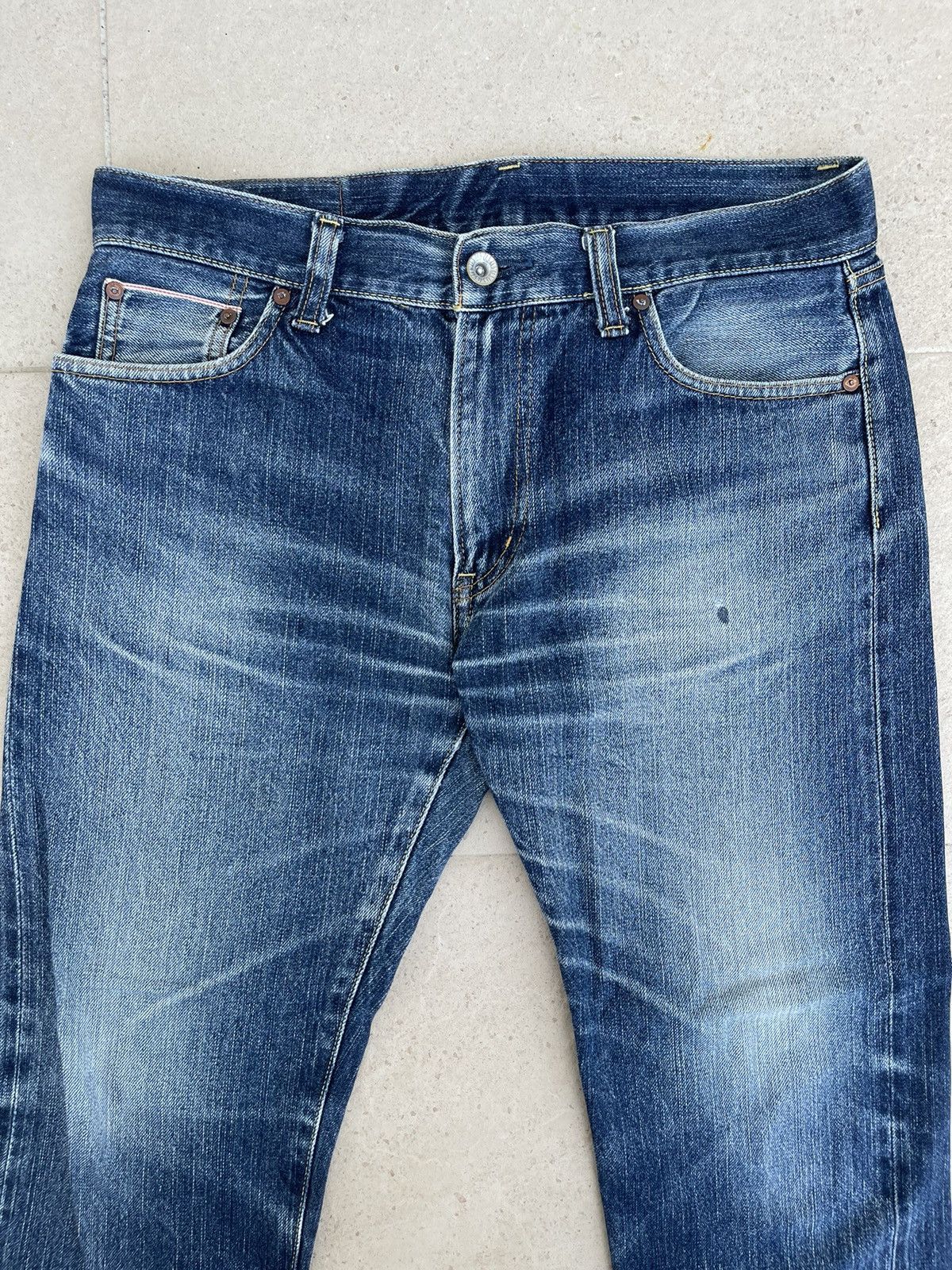 Japanese Brand × Jean × Uniqlo 🔥 Uniqlo Distressed Denim Selvedge Vintage W35🔥 Size US 35 - 5 Thumbnail