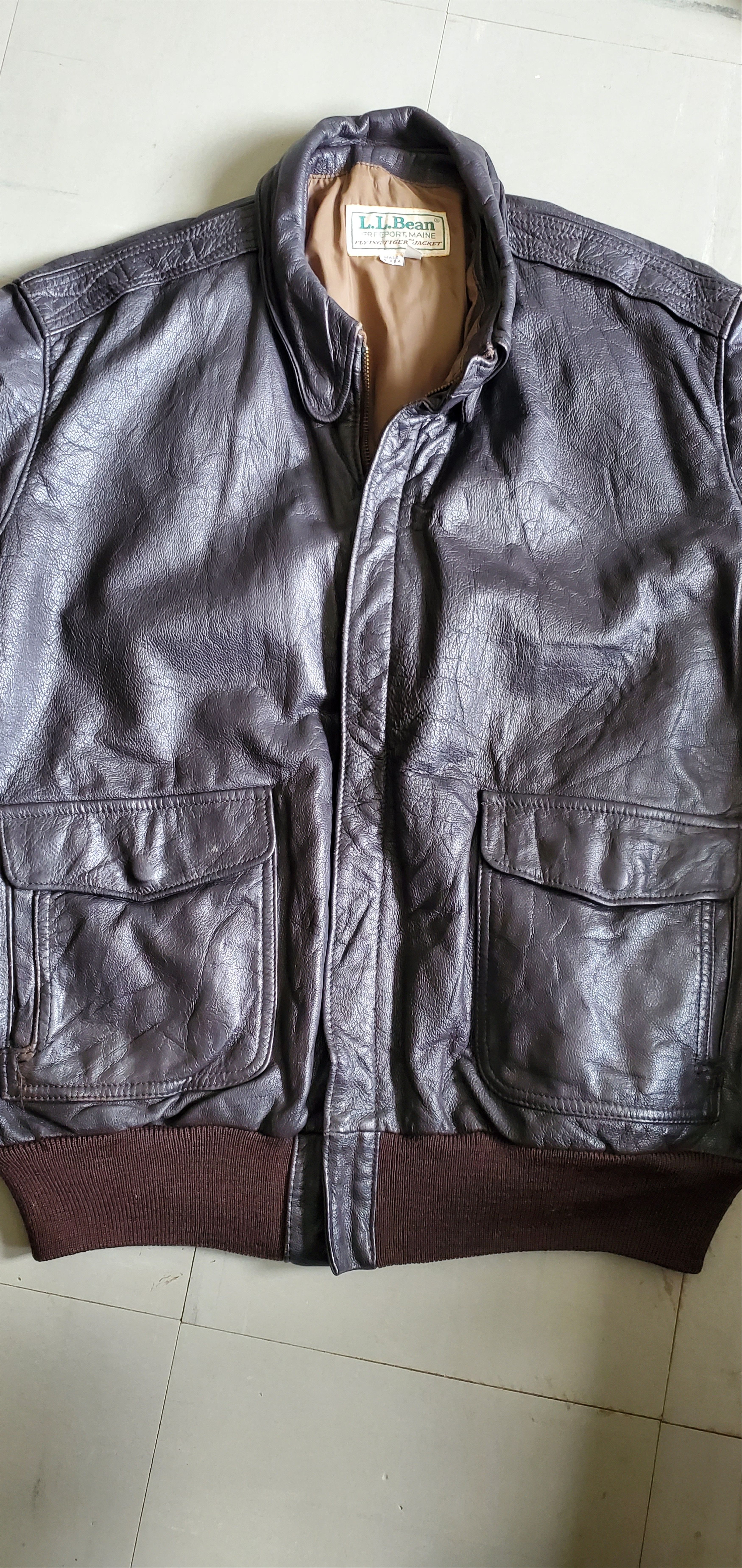 Vintage L.L Bean Flying Tiger Goatskin Cockpit Jacket